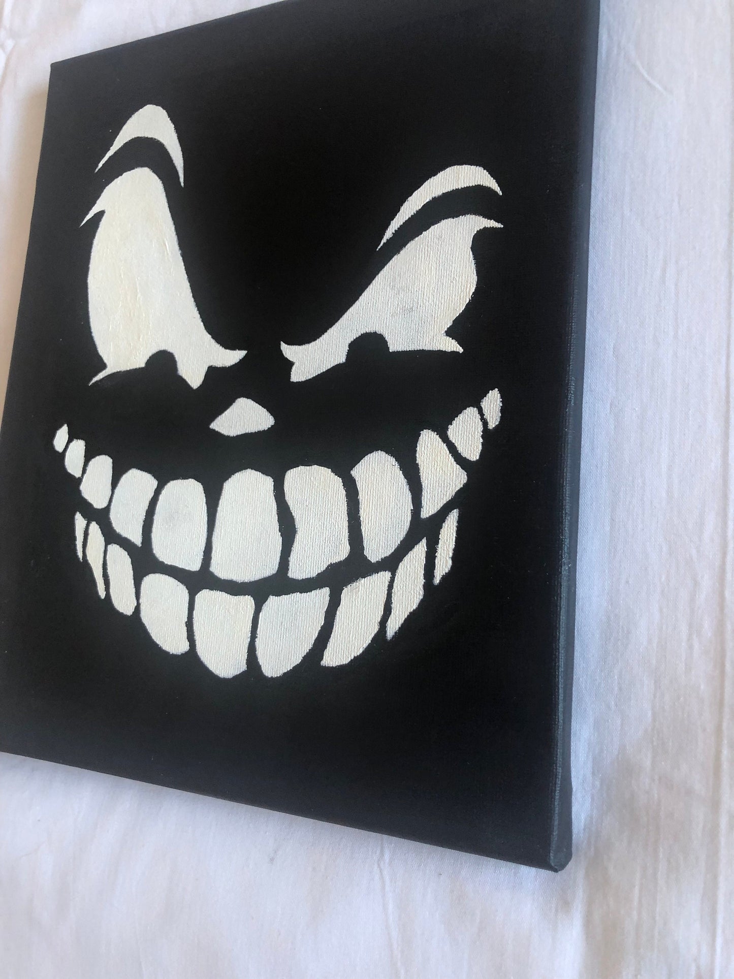 Skull painting, acrylic canvas painting