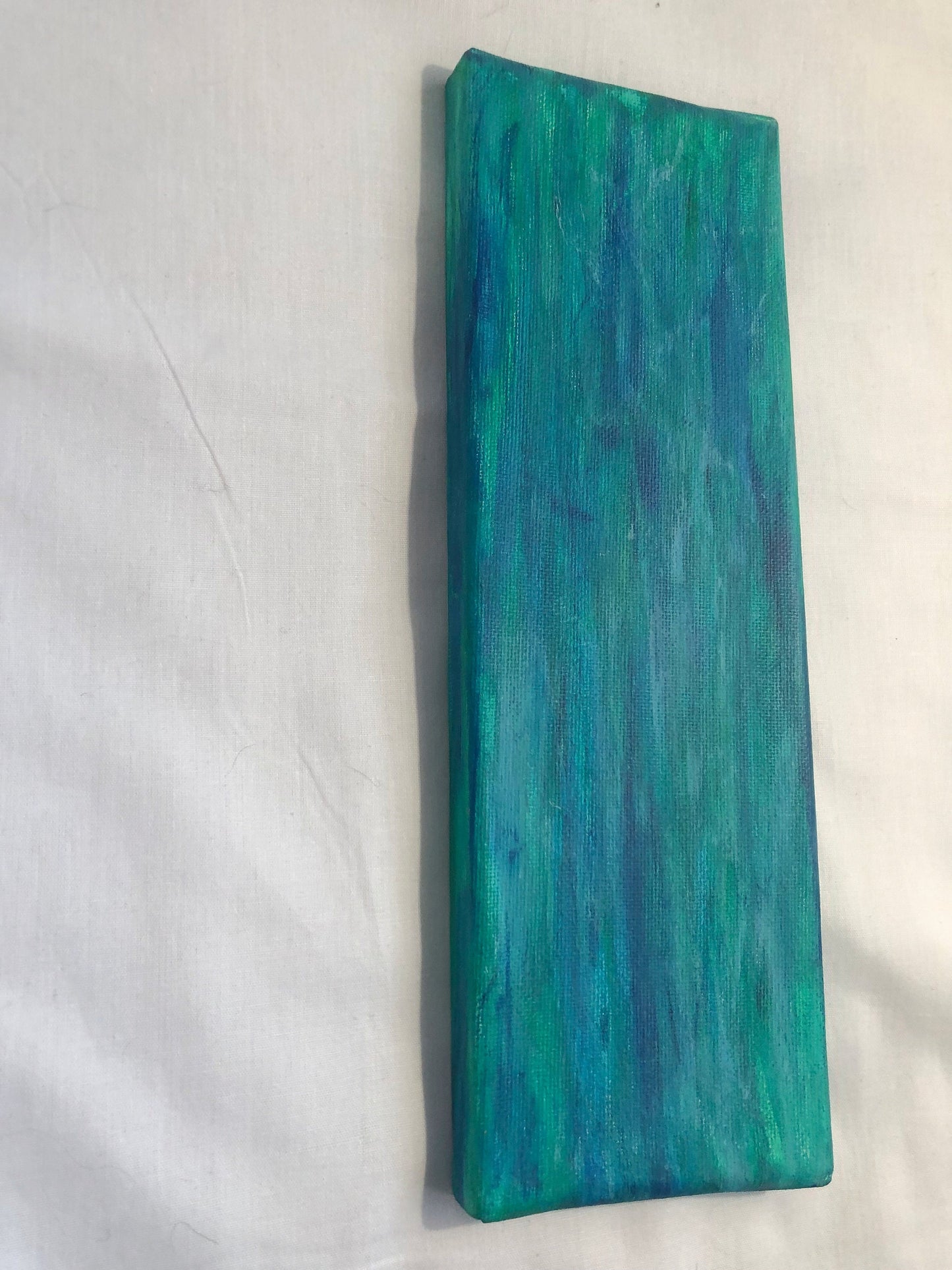 Green/blue abstract painting, acrylic painting