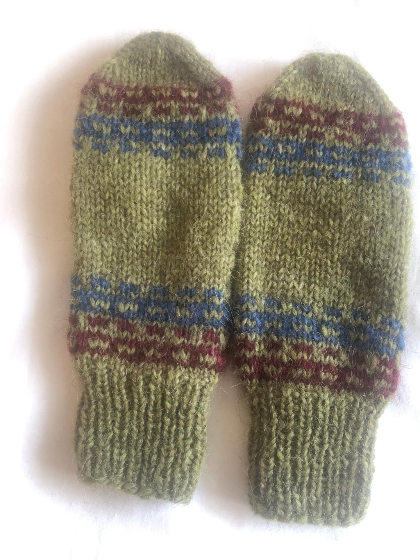 Warm Icelandic wool mittens, sheep wool mittens