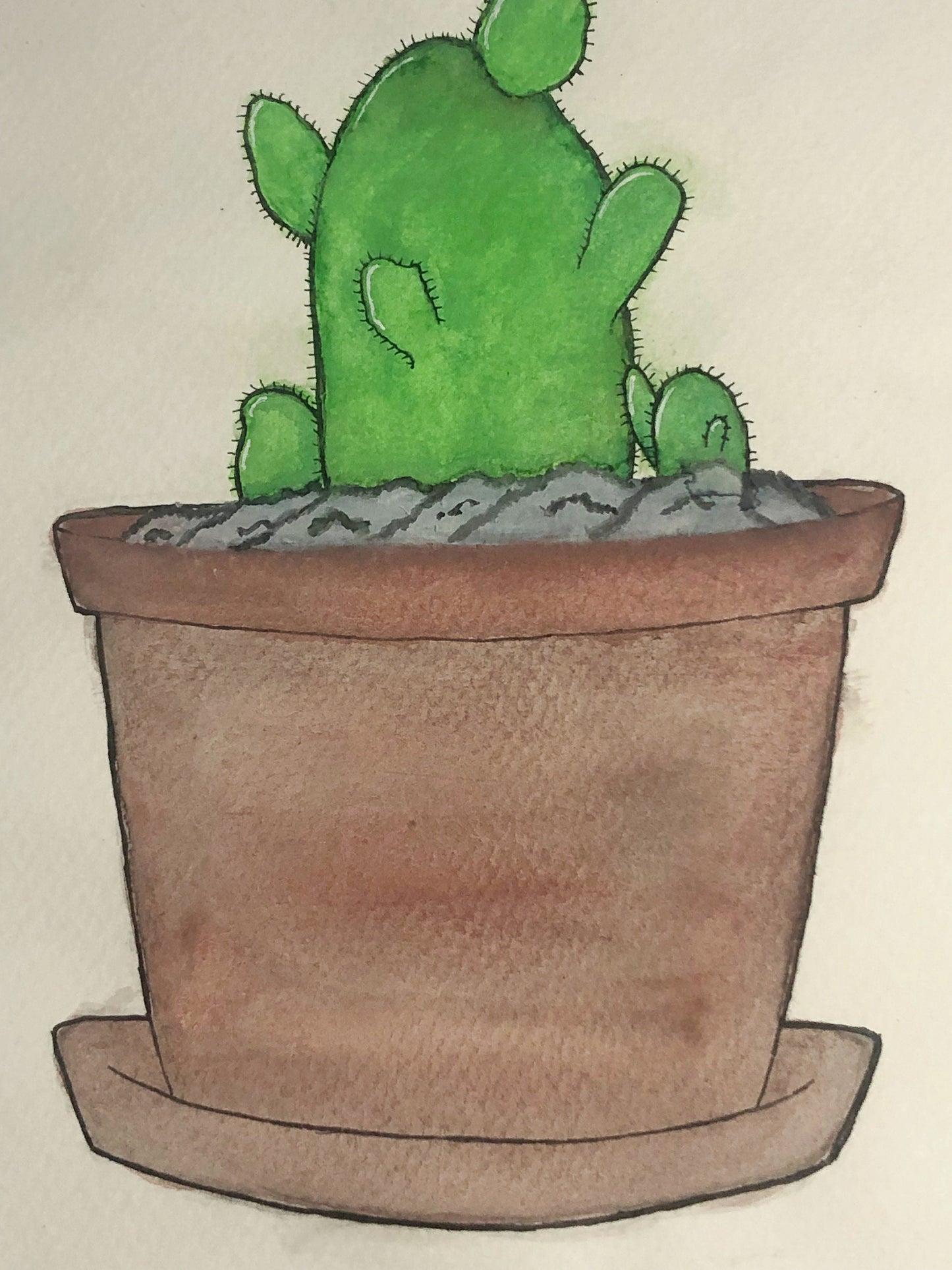 Watercolour painting, cactus painting, home decoration