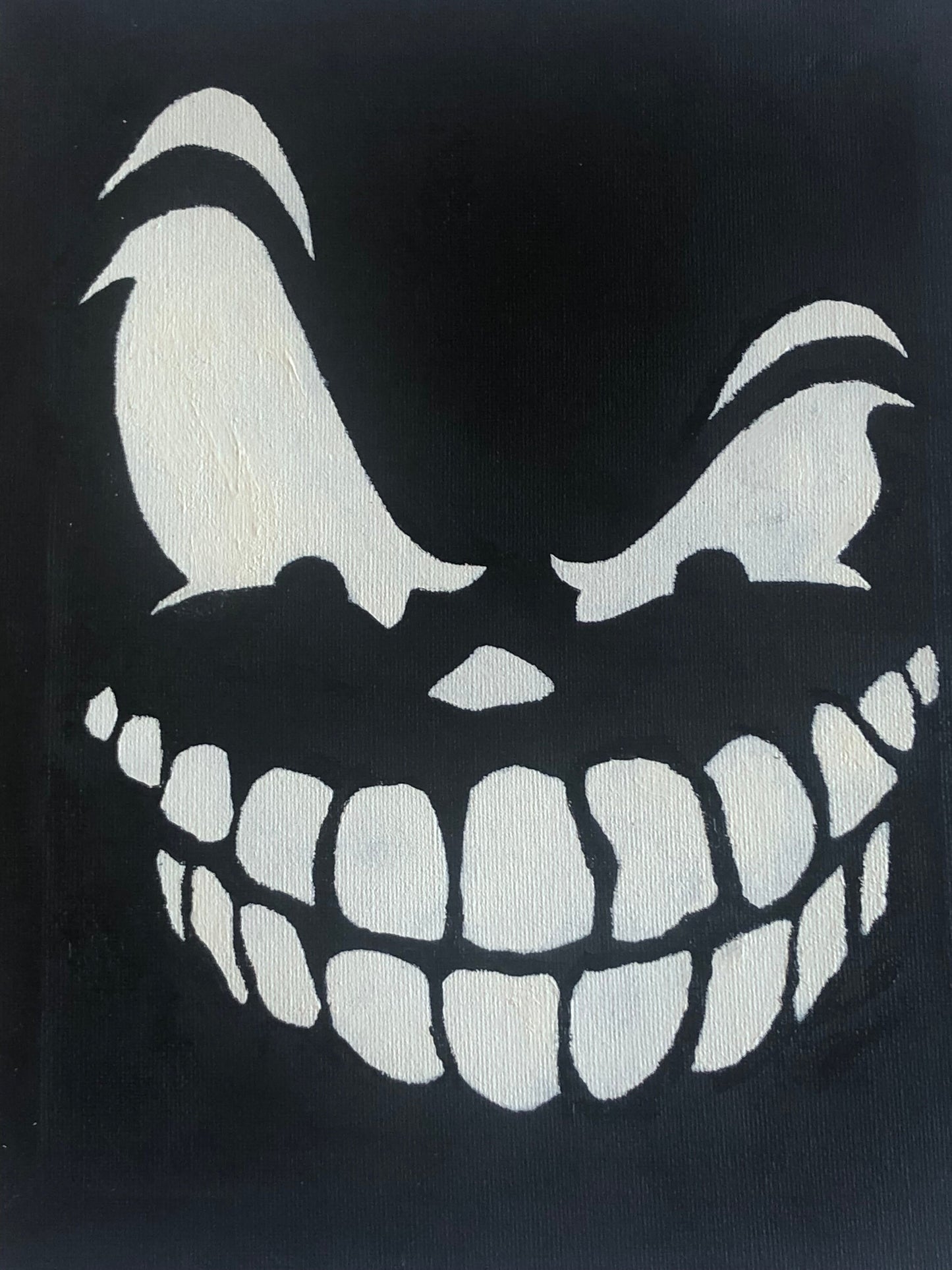 Skull painting, acrylic canvas painting
