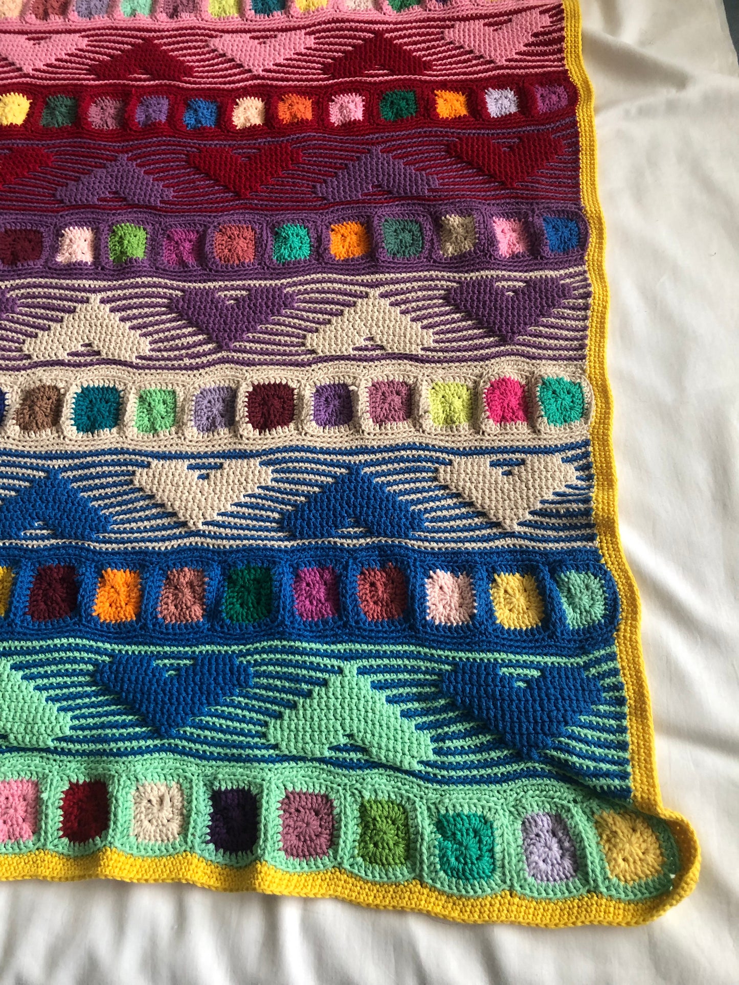 Ultra-Soft Cotton Crochet Nursery Blanket – Perfectly Suited for Stroller