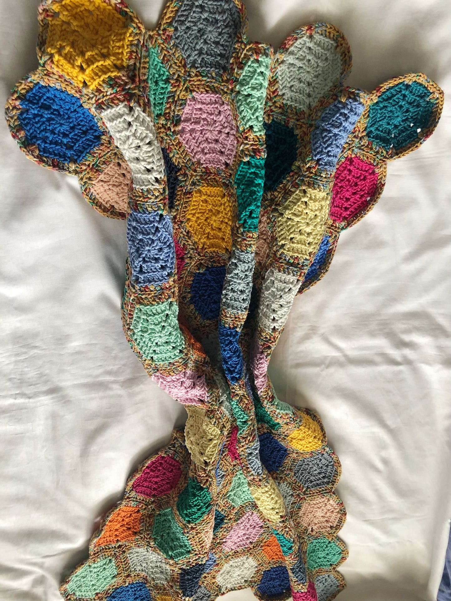 Deluxe Handmade Crochet Cotton Baby Blanket - Baby Shower Gift