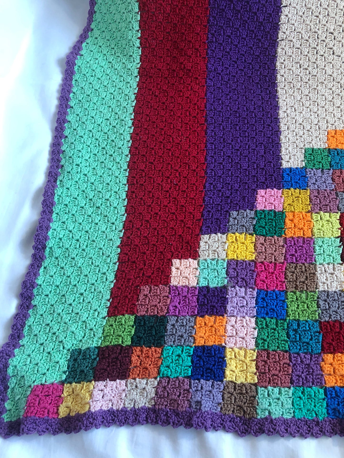 Luxuriously Warm Crocheted Cotton Baby Blanket –Perfect for Nurseries and Strollers