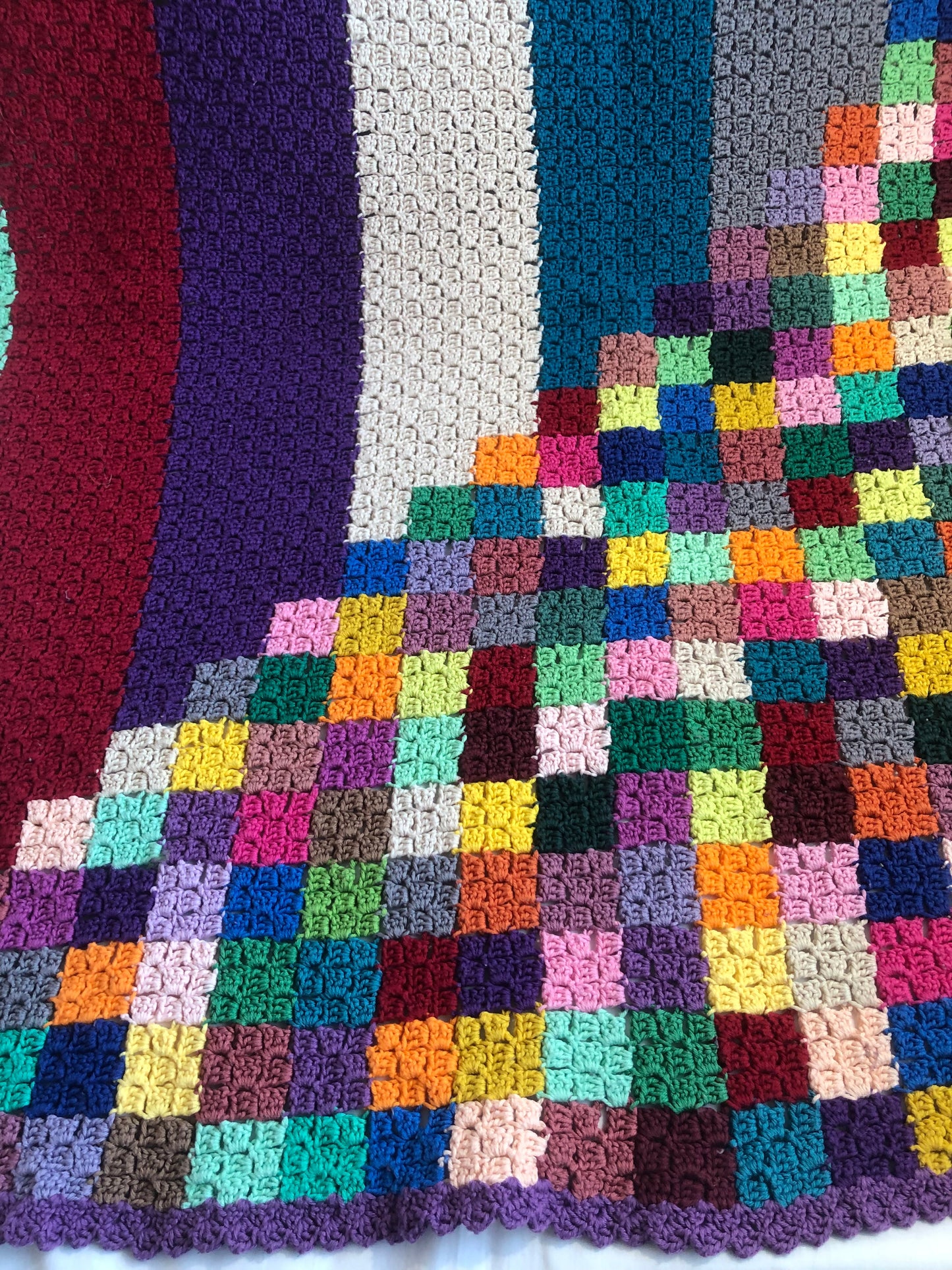 Luxuriously Warm Crocheted Cotton Baby Blanket –Perfect for Nurseries and Strollers