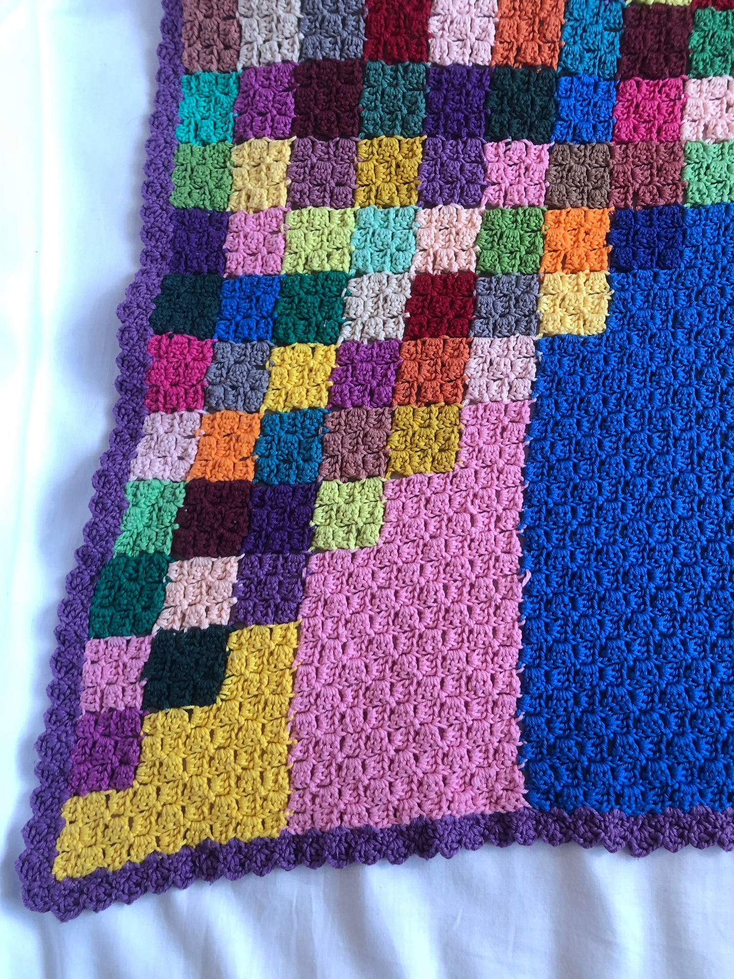 Luxuriously Warm Crocheted Cotton Baby Blanket –Perfect for Nurseries and Strollers