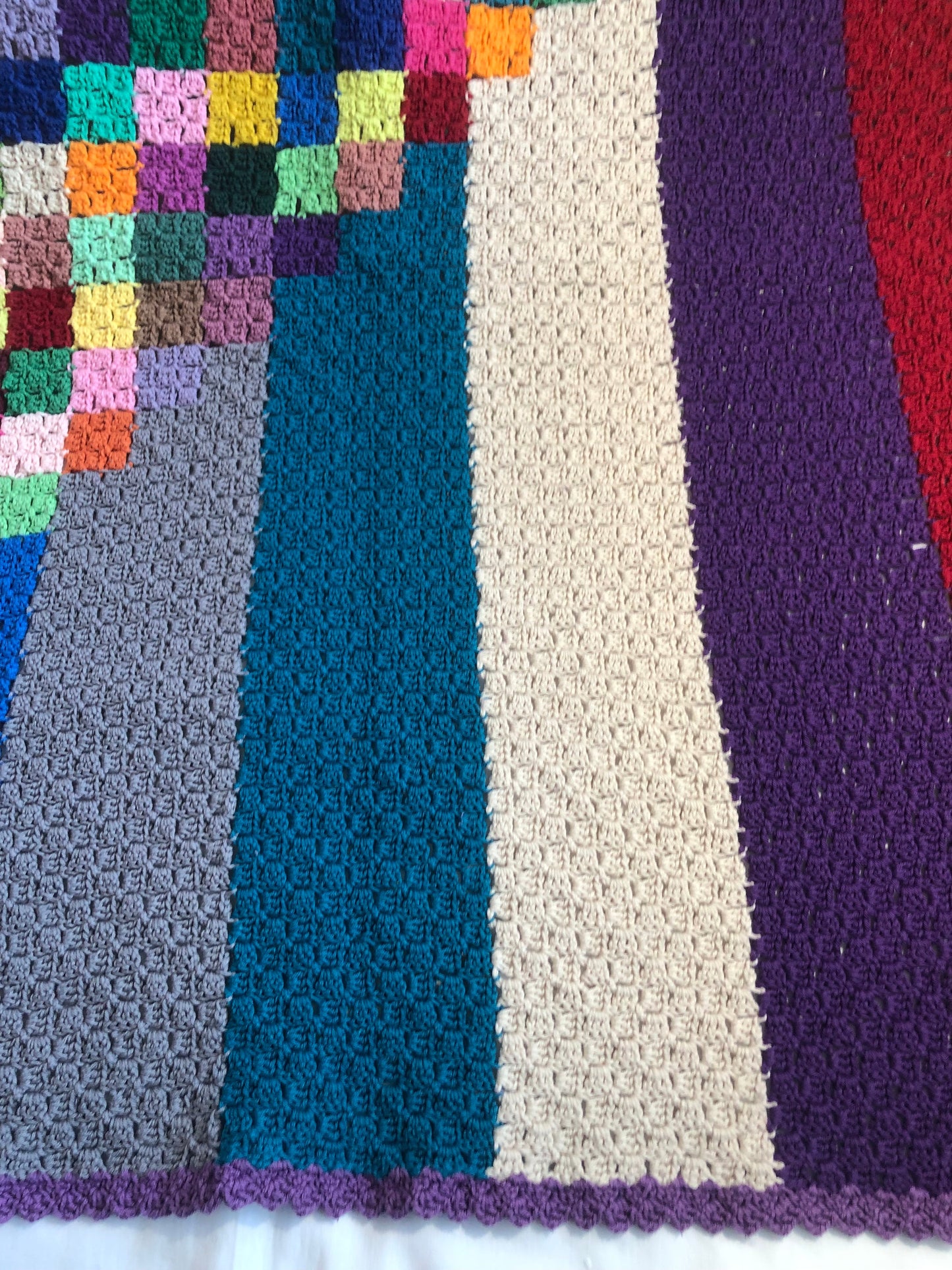 Luxuriously Warm Crocheted Cotton Baby Blanket –Perfect for Nurseries and Strollers