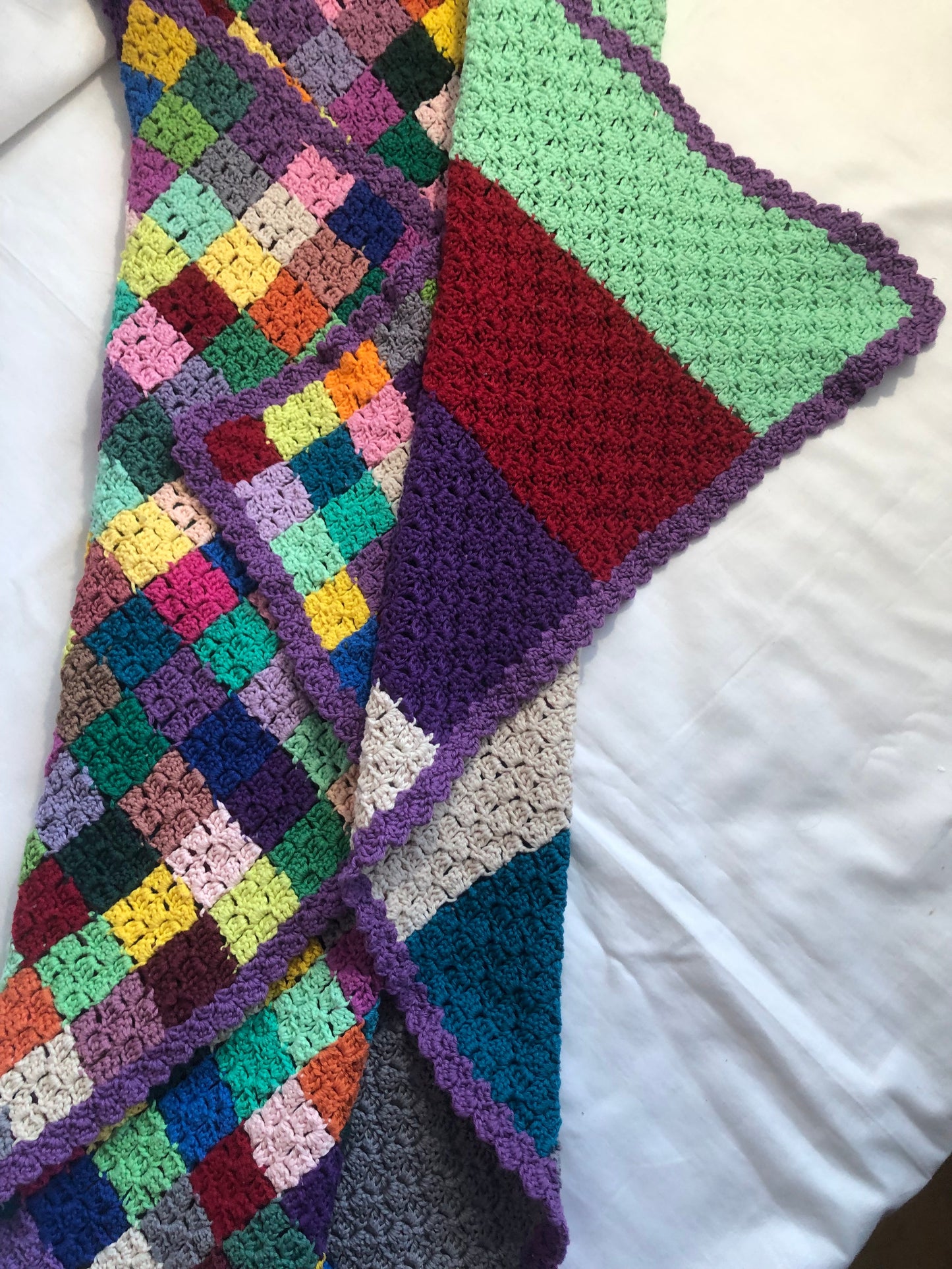 Luxuriously Warm Crocheted Cotton Baby Blanket –Perfect for Nurseries and Strollers