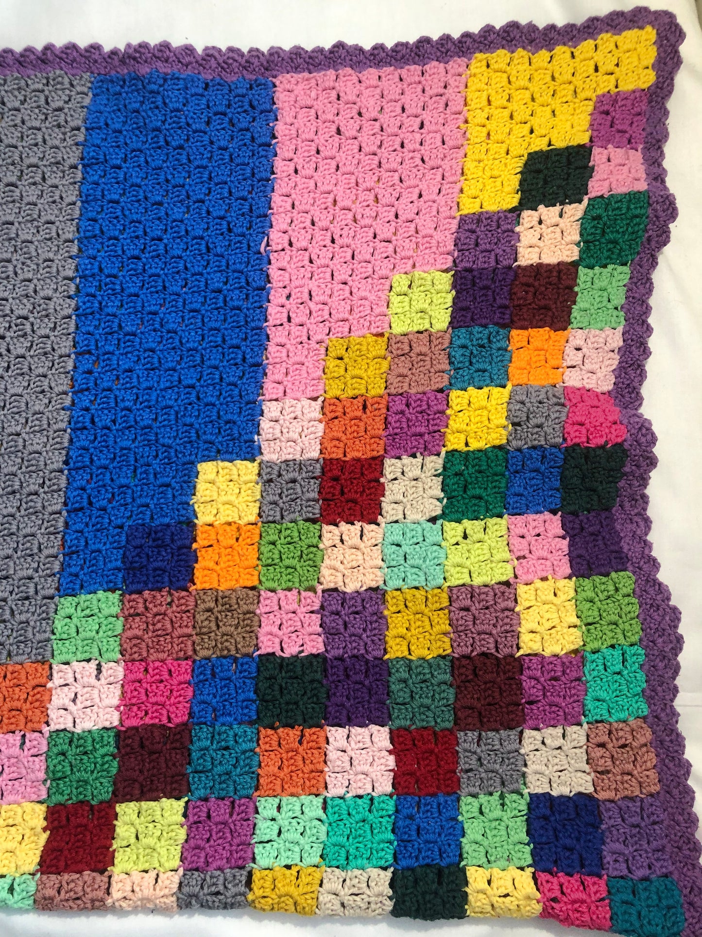Luxuriously Warm Crocheted Cotton Baby Blanket –Perfect for Nurseries and Strollers