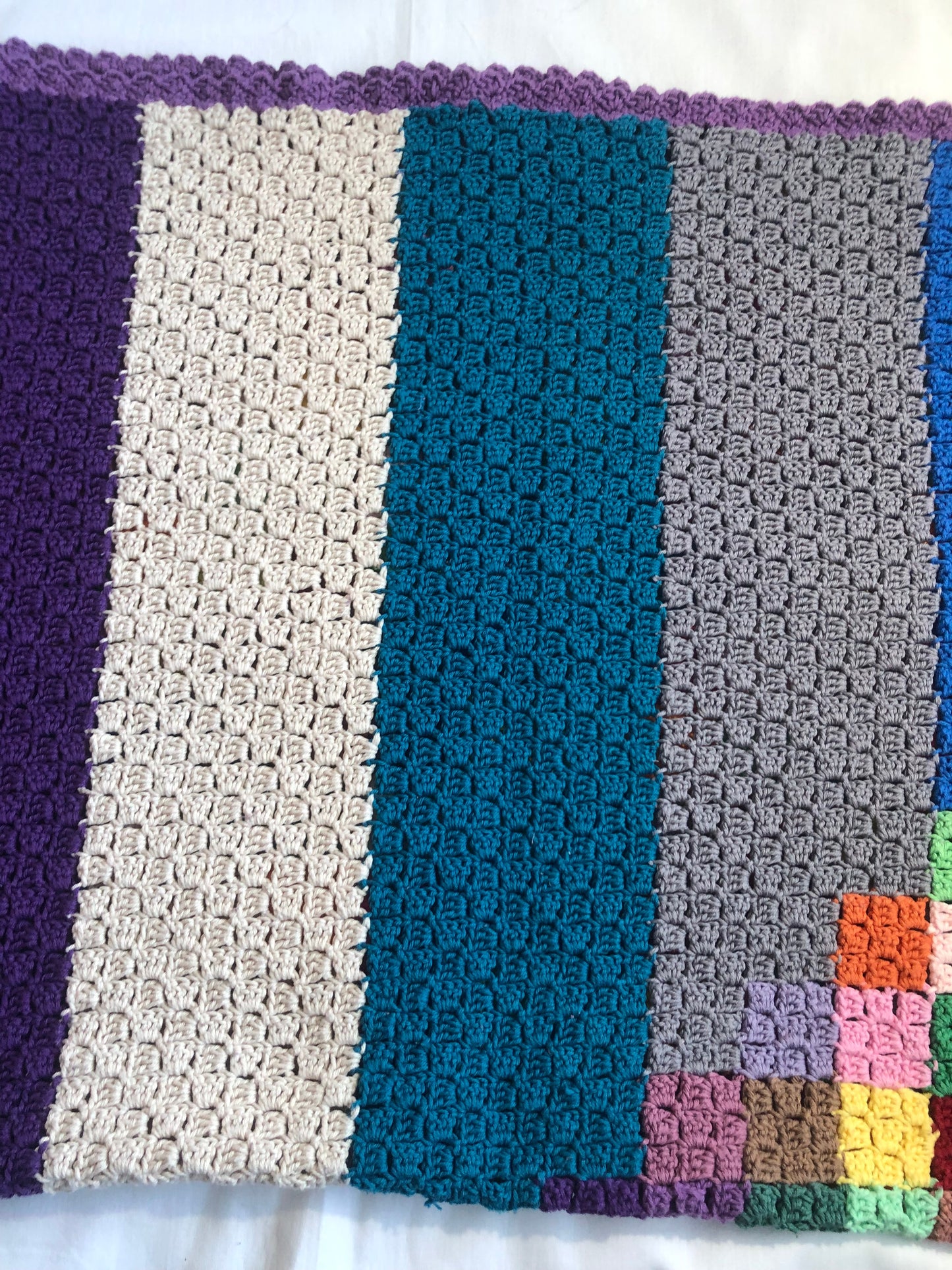 Luxuriously Warm Crocheted Cotton Baby Blanket –Perfect for Nurseries and Strollers