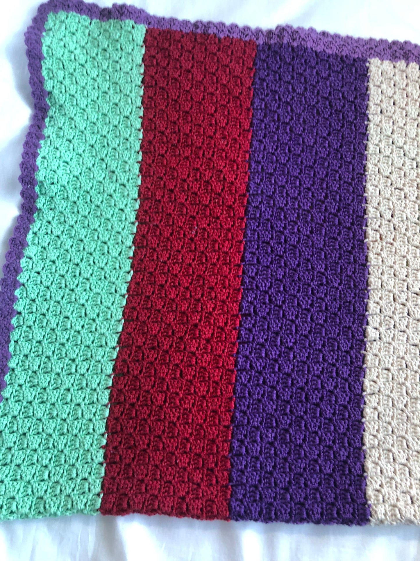 Luxuriously Warm Crocheted Cotton Baby Blanket –Perfect for Nurseries and Strollers