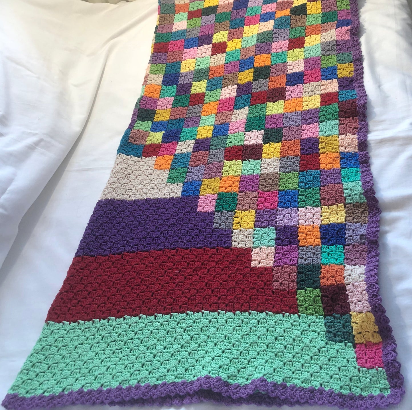 Luxuriously Warm Crocheted Cotton Baby Blanket –Perfect for Nurseries and Strollers
