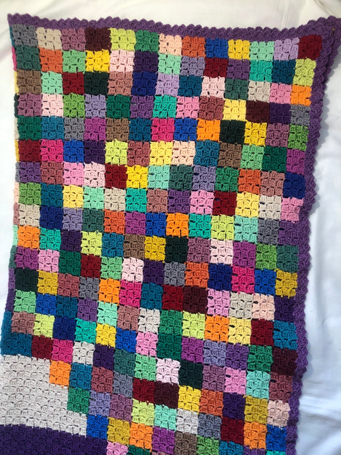Luxuriously Warm Crocheted Cotton Baby Blanket –Perfect for Nurseries and Strollers