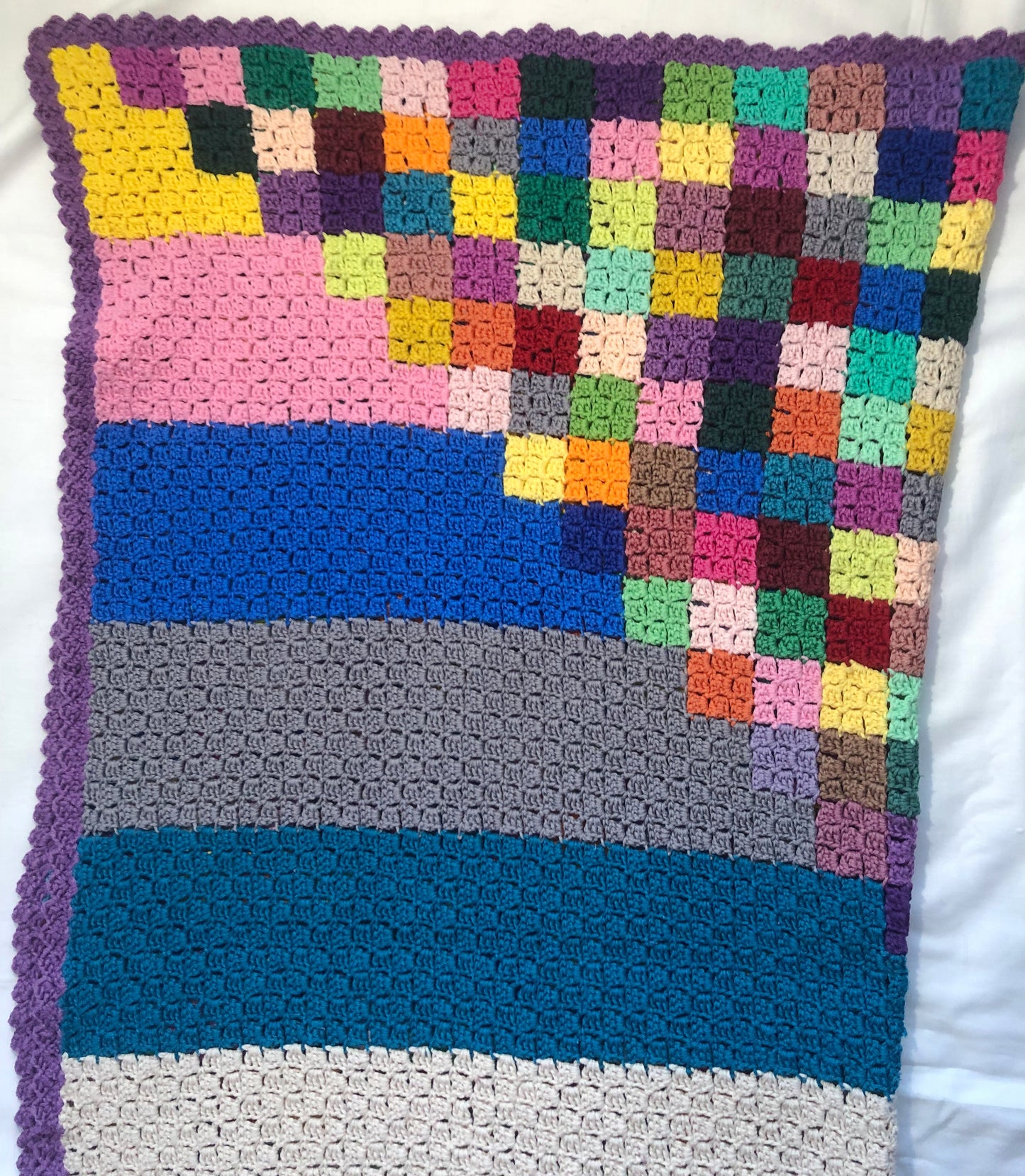 Luxuriously Warm Crocheted Cotton Baby Blanket –Perfect for Nurseries and Strollers