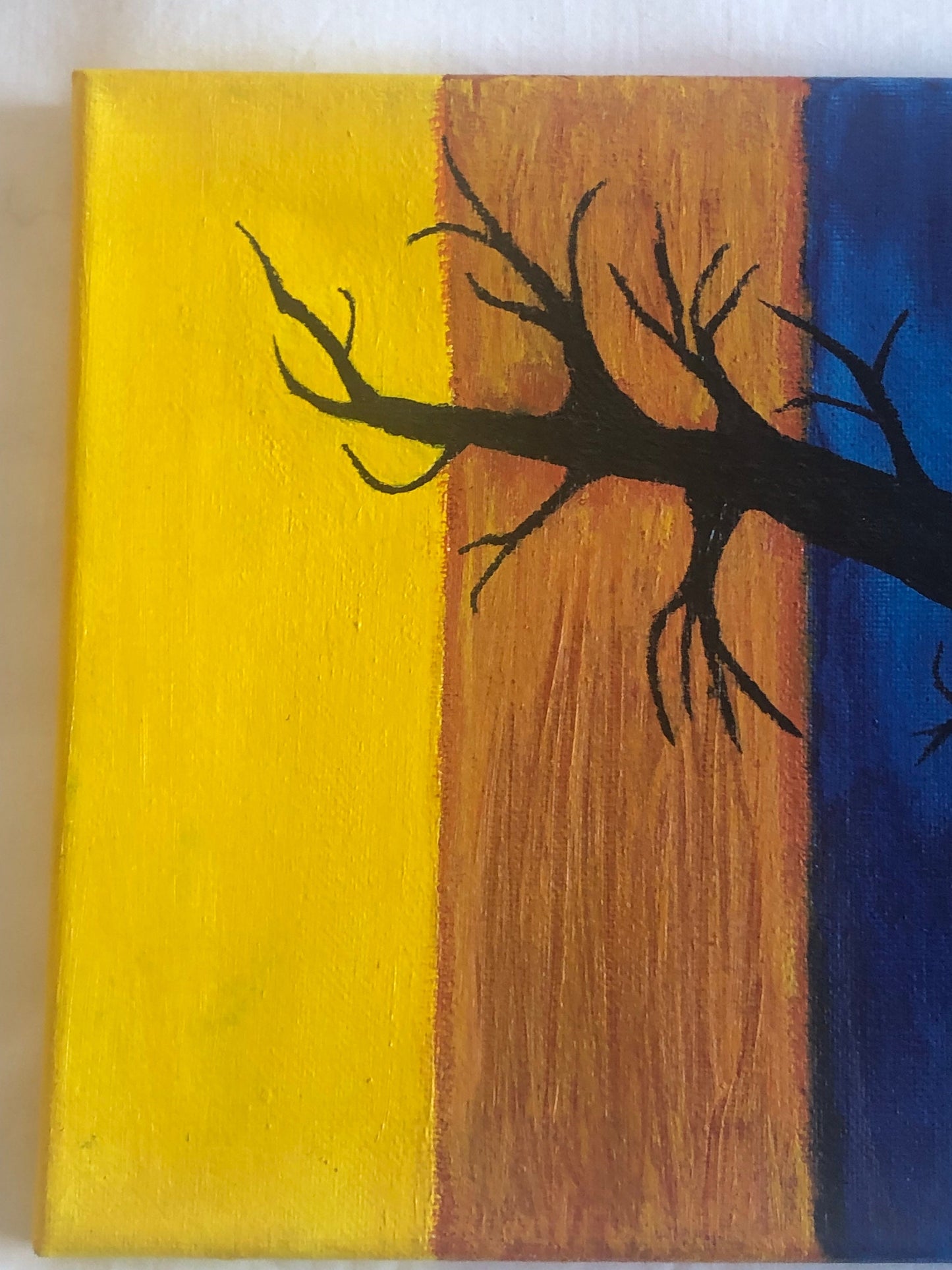 Tree painting, canvas acrylic painting, home decor