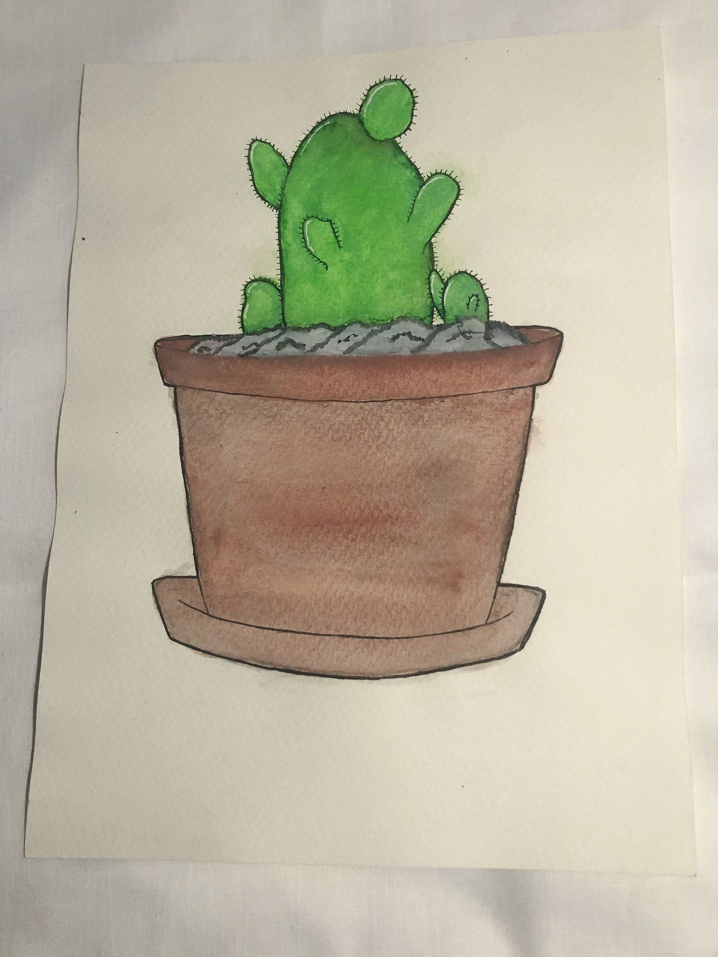 Watercolour painting, cactus painting, home decoration