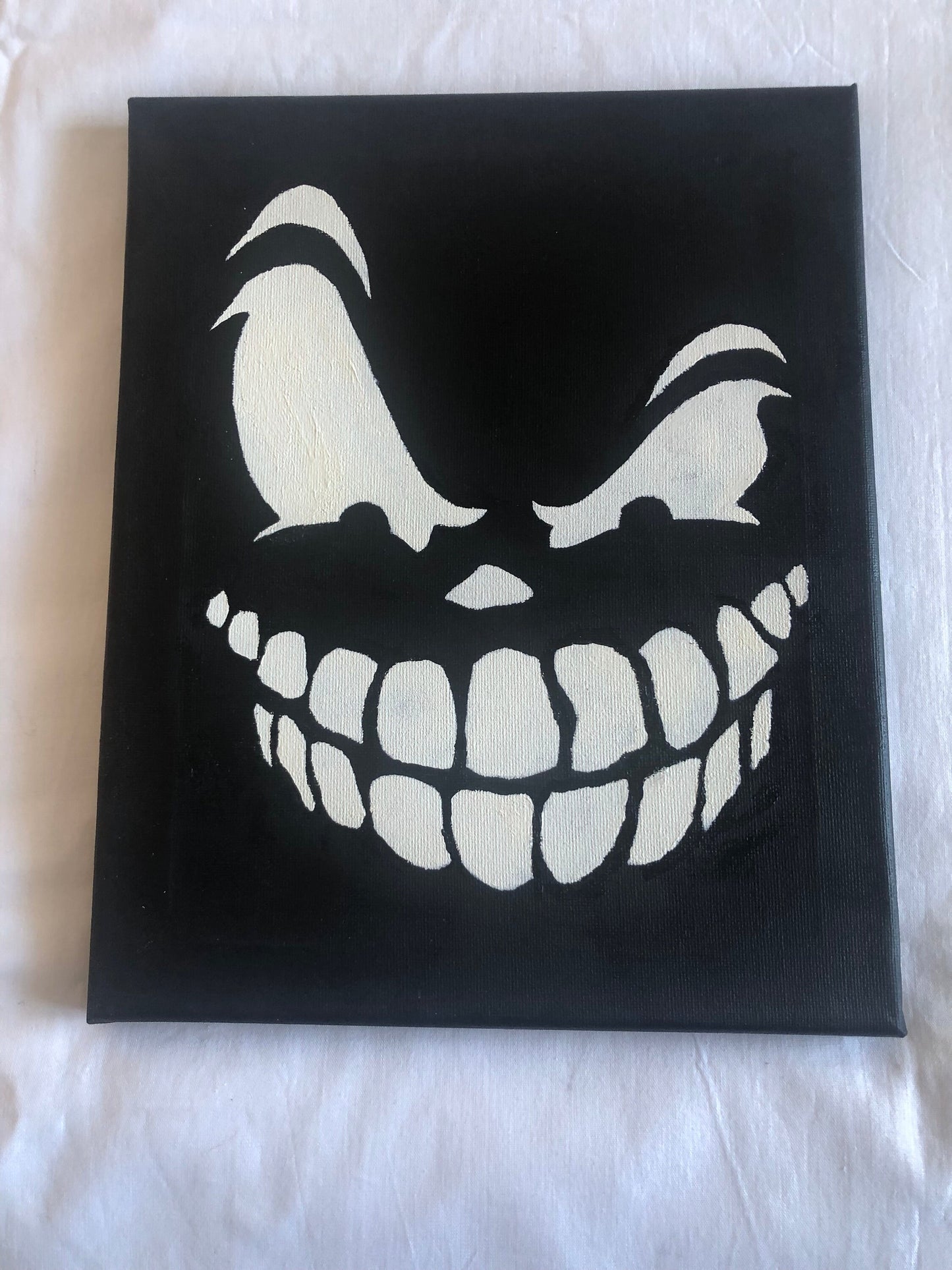 Skull painting, acrylic canvas painting