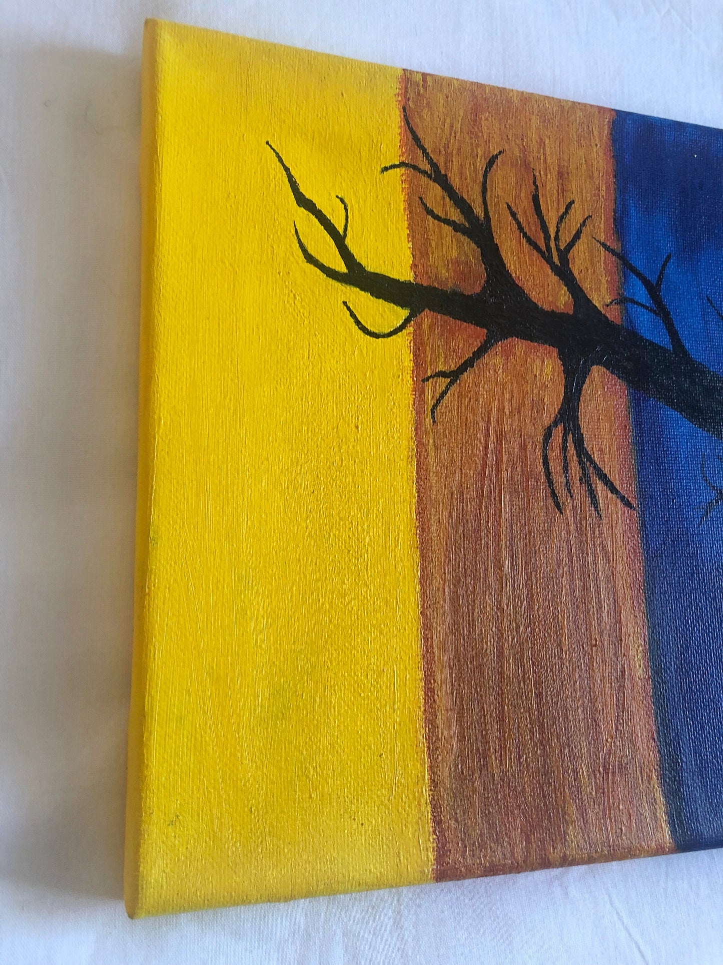Tree painting, canvas acrylic painting, home decor