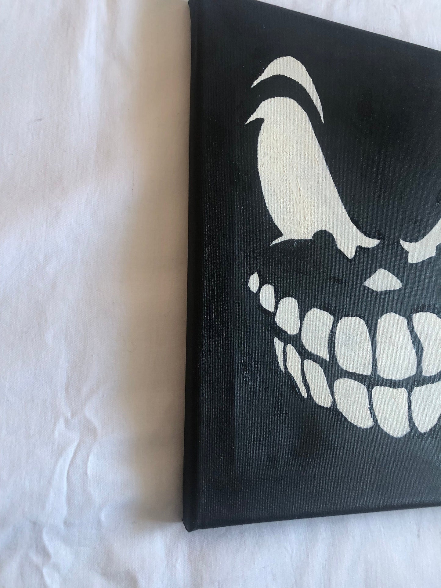 Skull painting, acrylic canvas painting