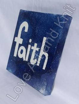 canvas acrylic painting, faith, size 15x15 cm, nursery, original painting, canvas painting, teen girl gift,