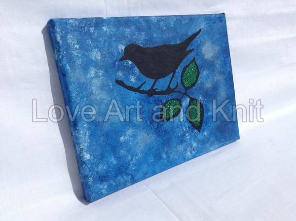 mixed media art, glimmer painting