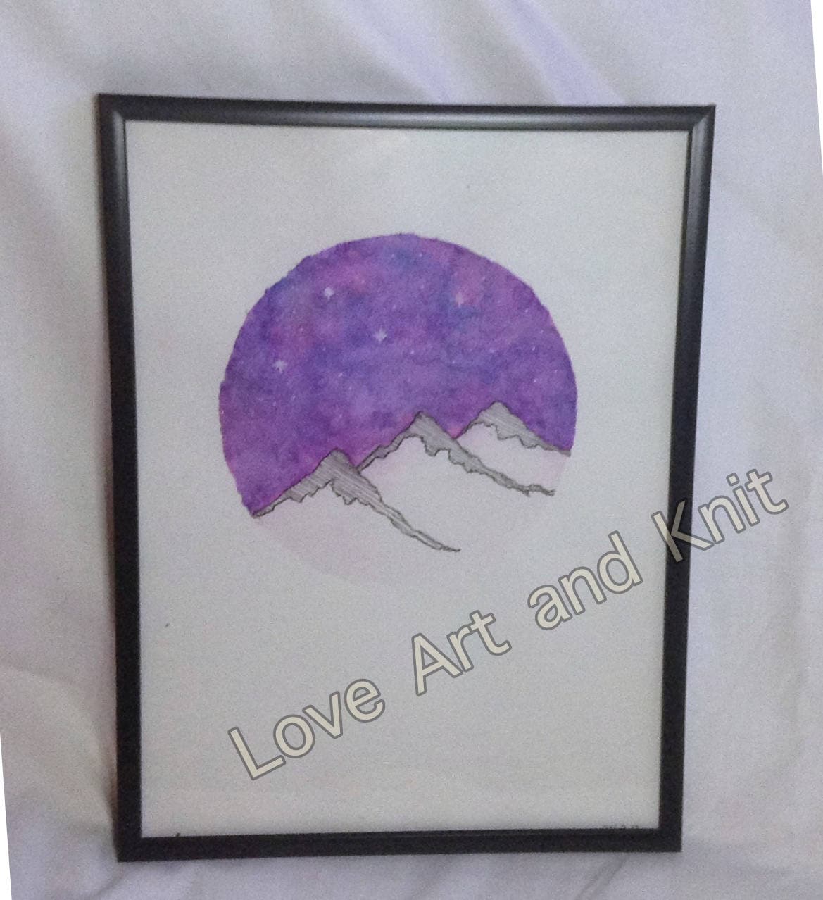 Art, watercolour, painting, mountains, art home decor, wall art