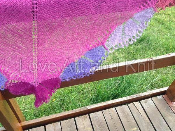 Shawl, shawl knit, lace shawl einband,