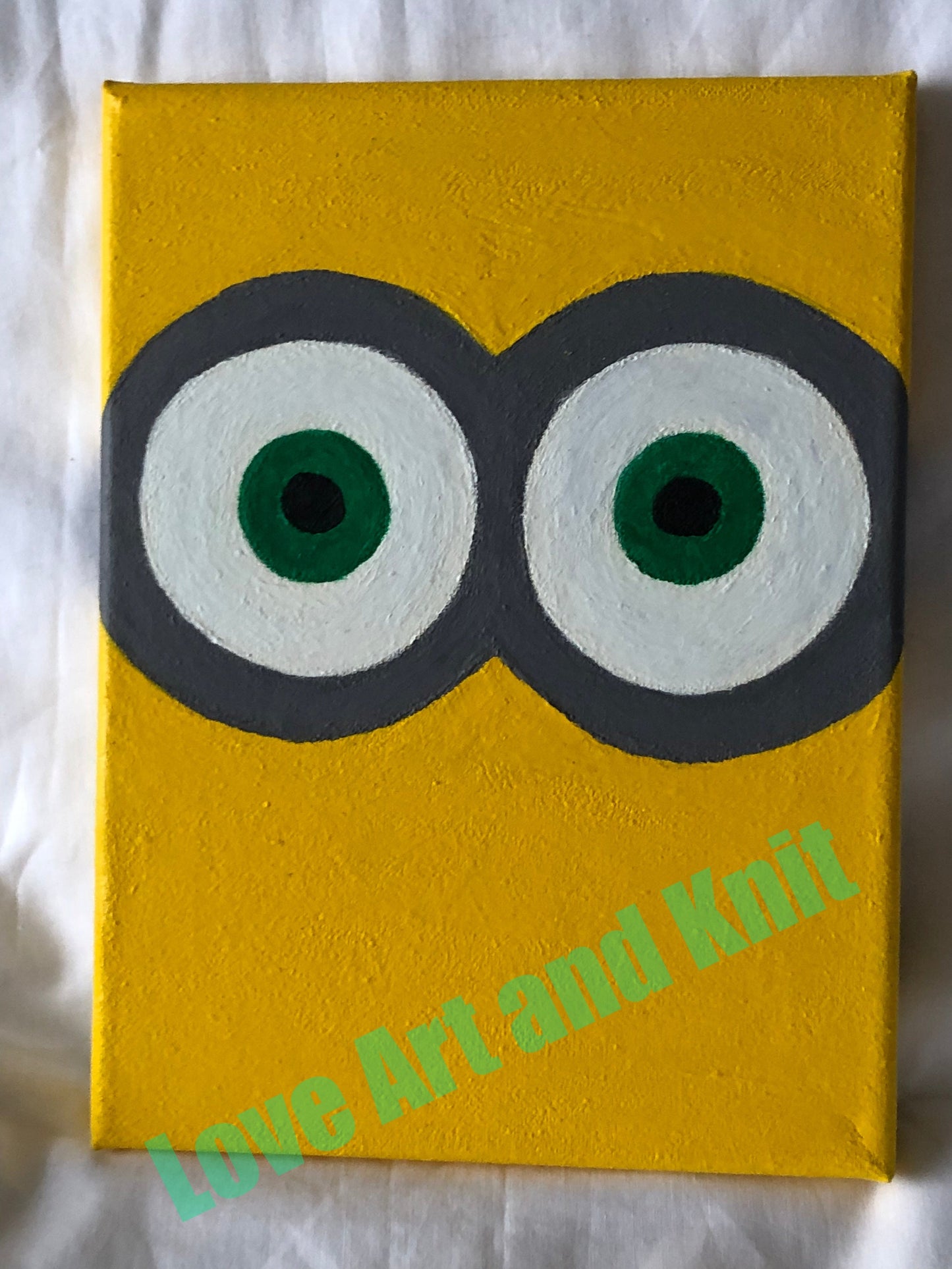 cute minion painting, nursery decoration