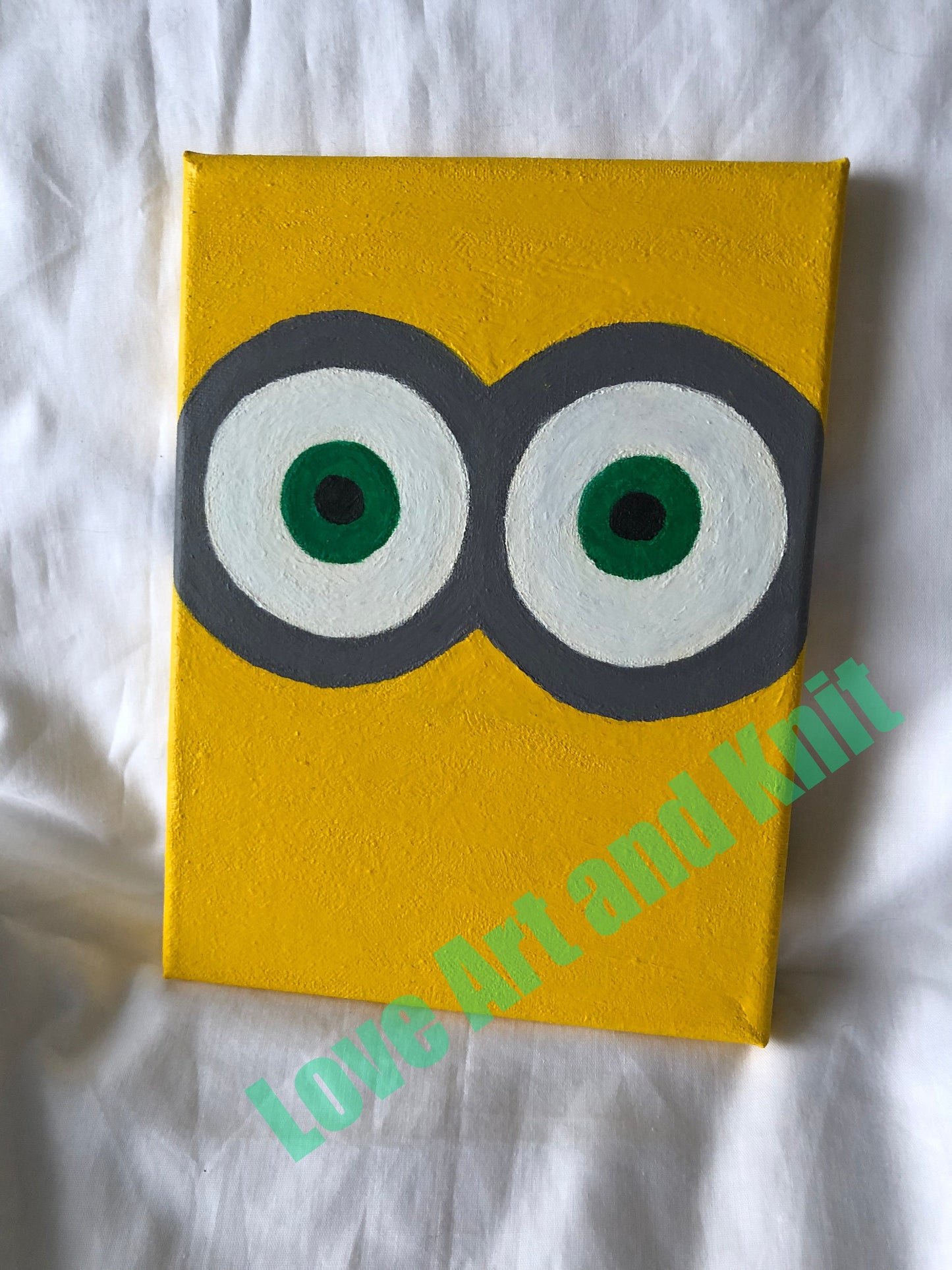 cute minion painting, nursery decoration