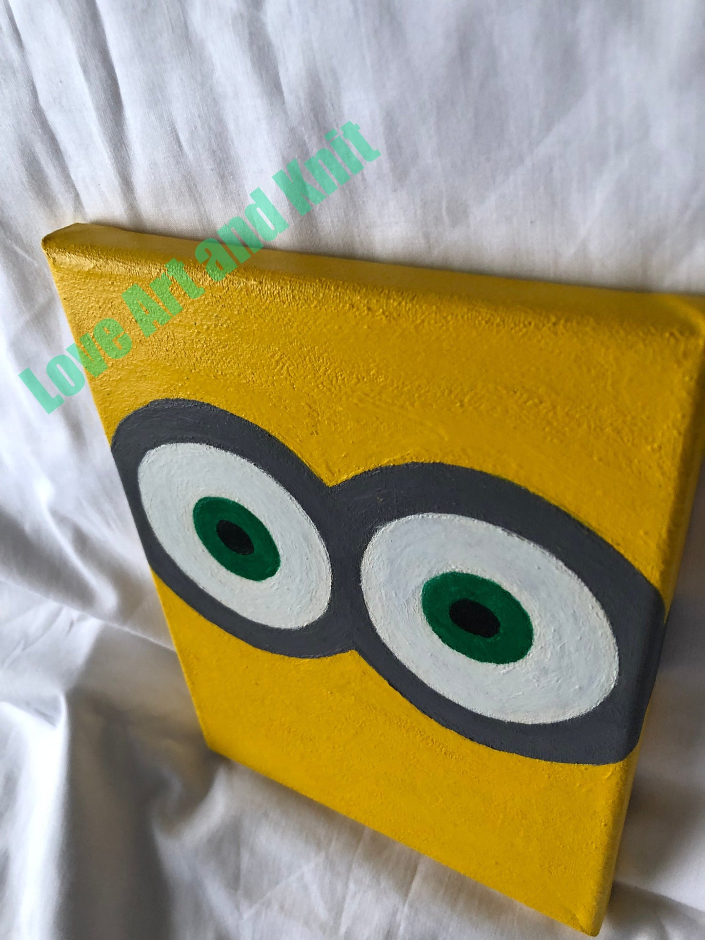 cute minion painting, nursery decoration