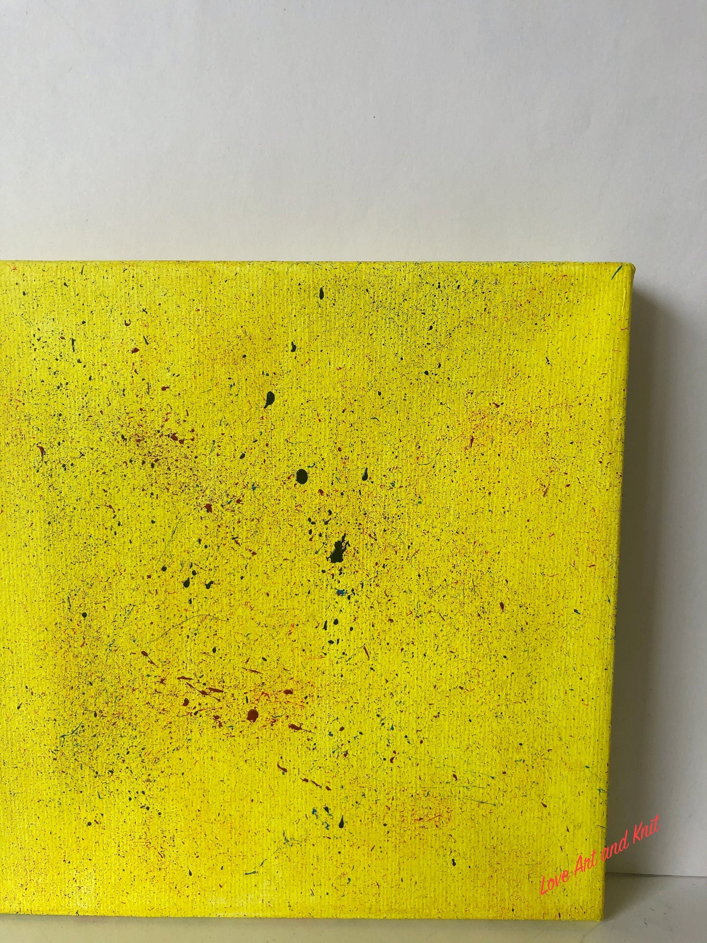 yellow wall art, mini painting yellow
