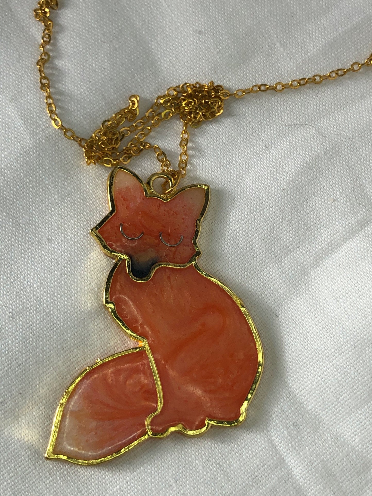jewellery for her, resin jewellery, resin fox