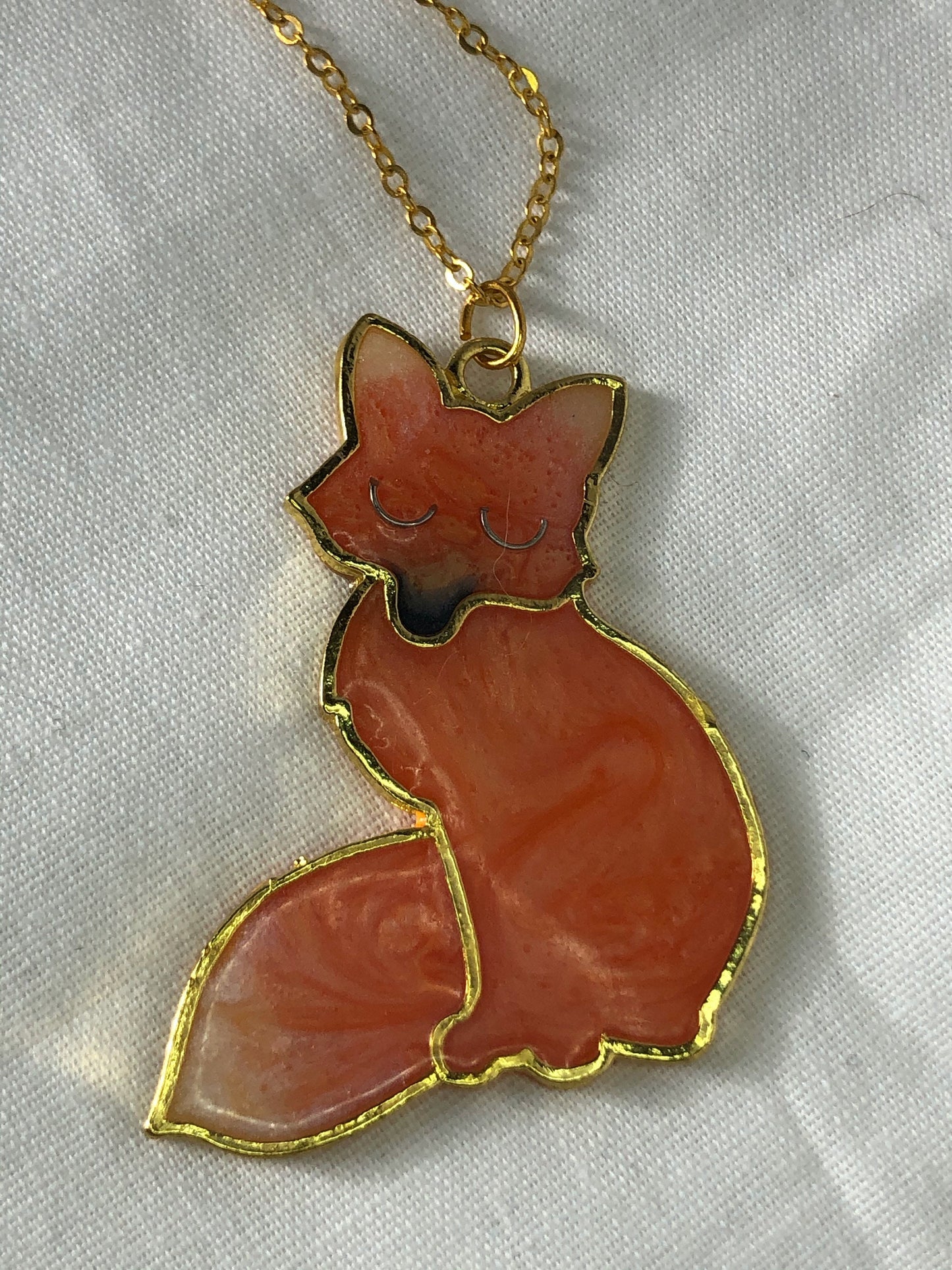 jewellery for her, resin jewellery, resin fox