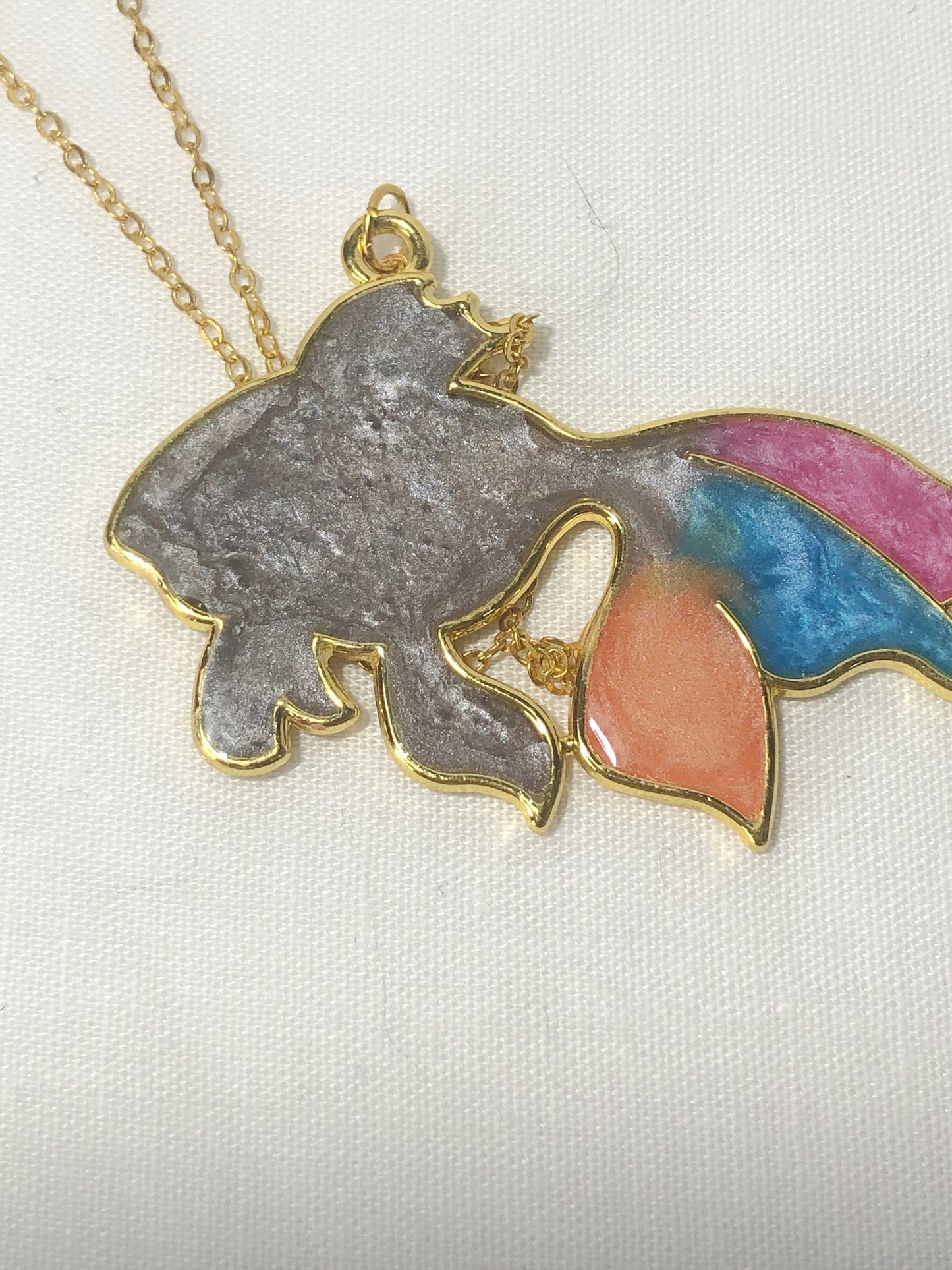 fish pendant, rainbow pendant