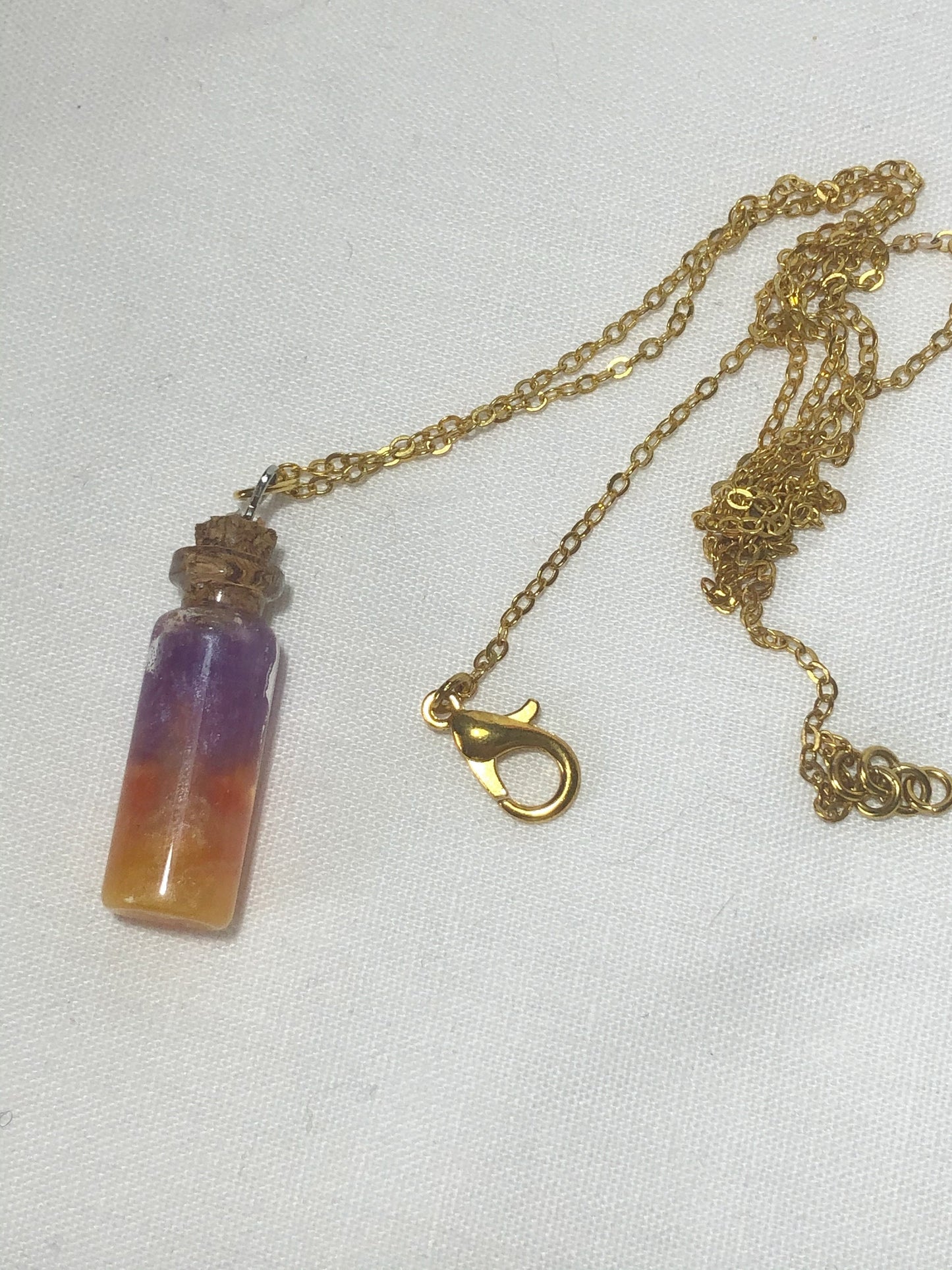 pendant, for her, resin jewellery, magic bottle