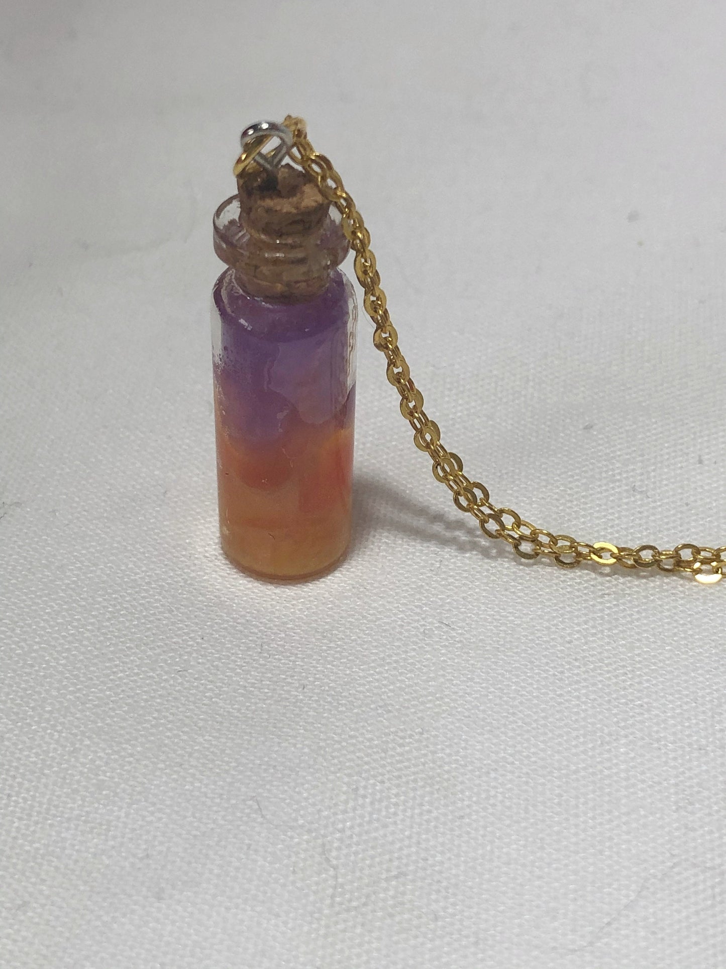 pendant, for her, resin jewellery, magic bottle