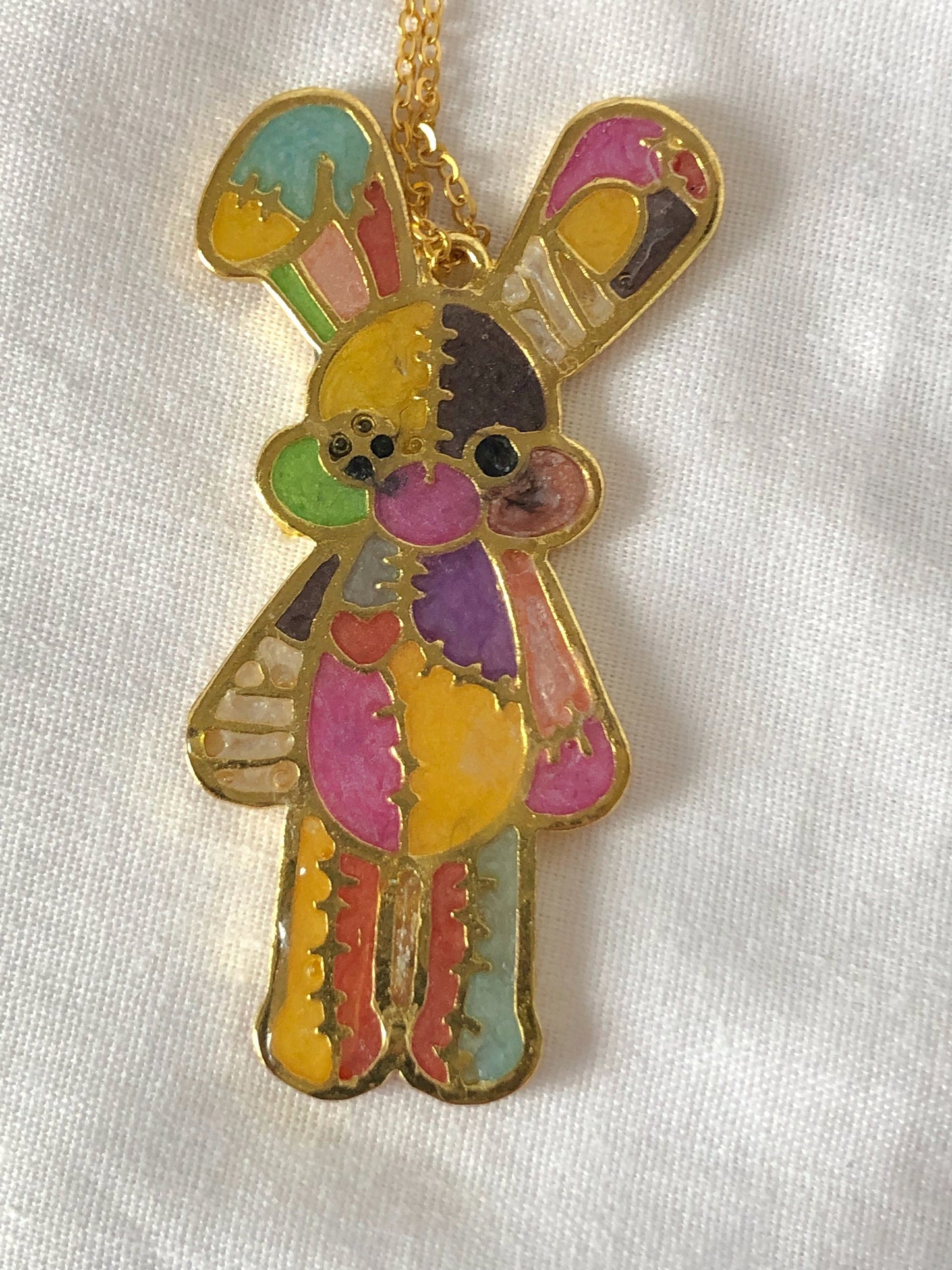pendant, resin jewellery, bunny necklace