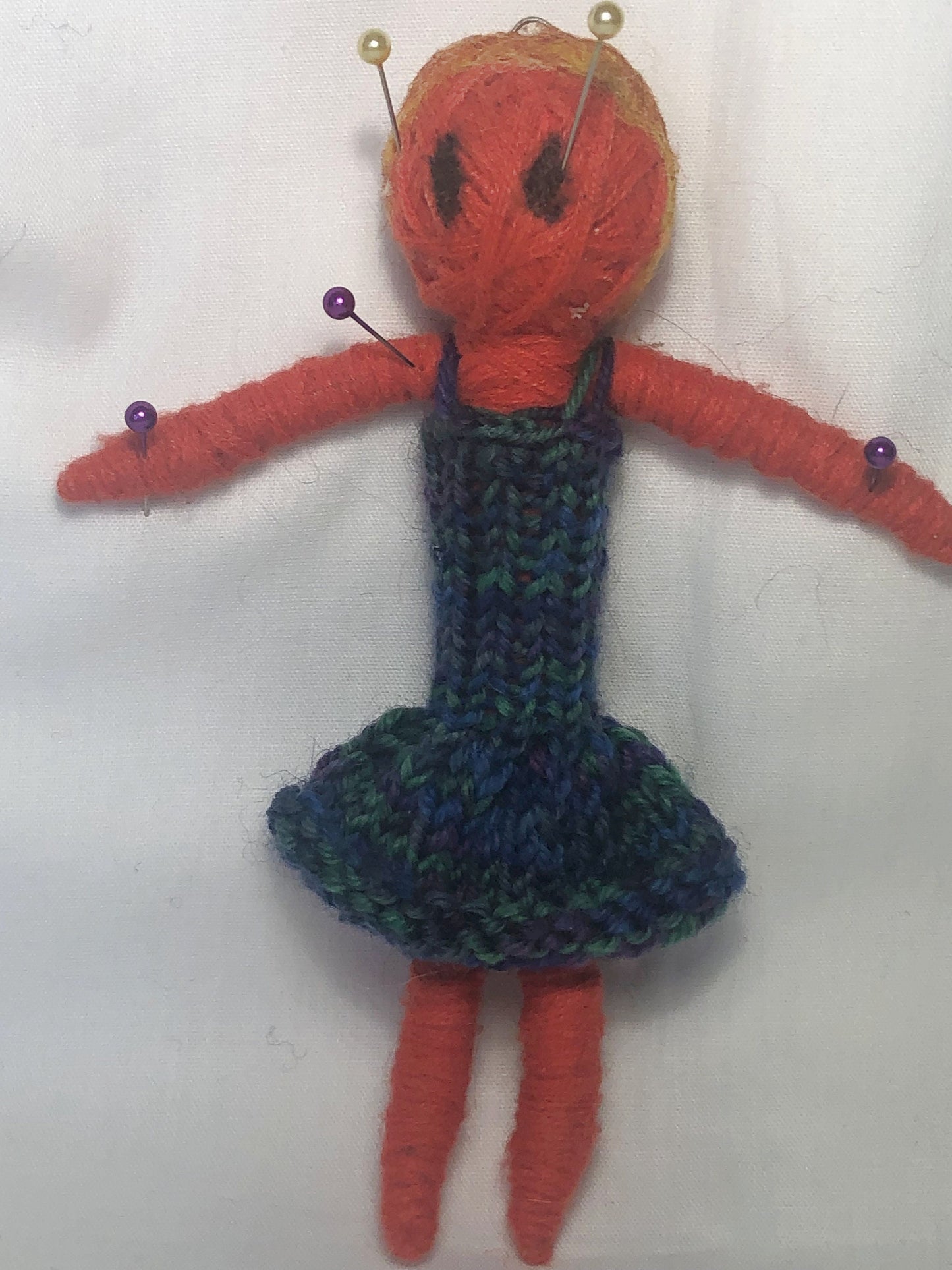 cute voodoo doll, yarn doll