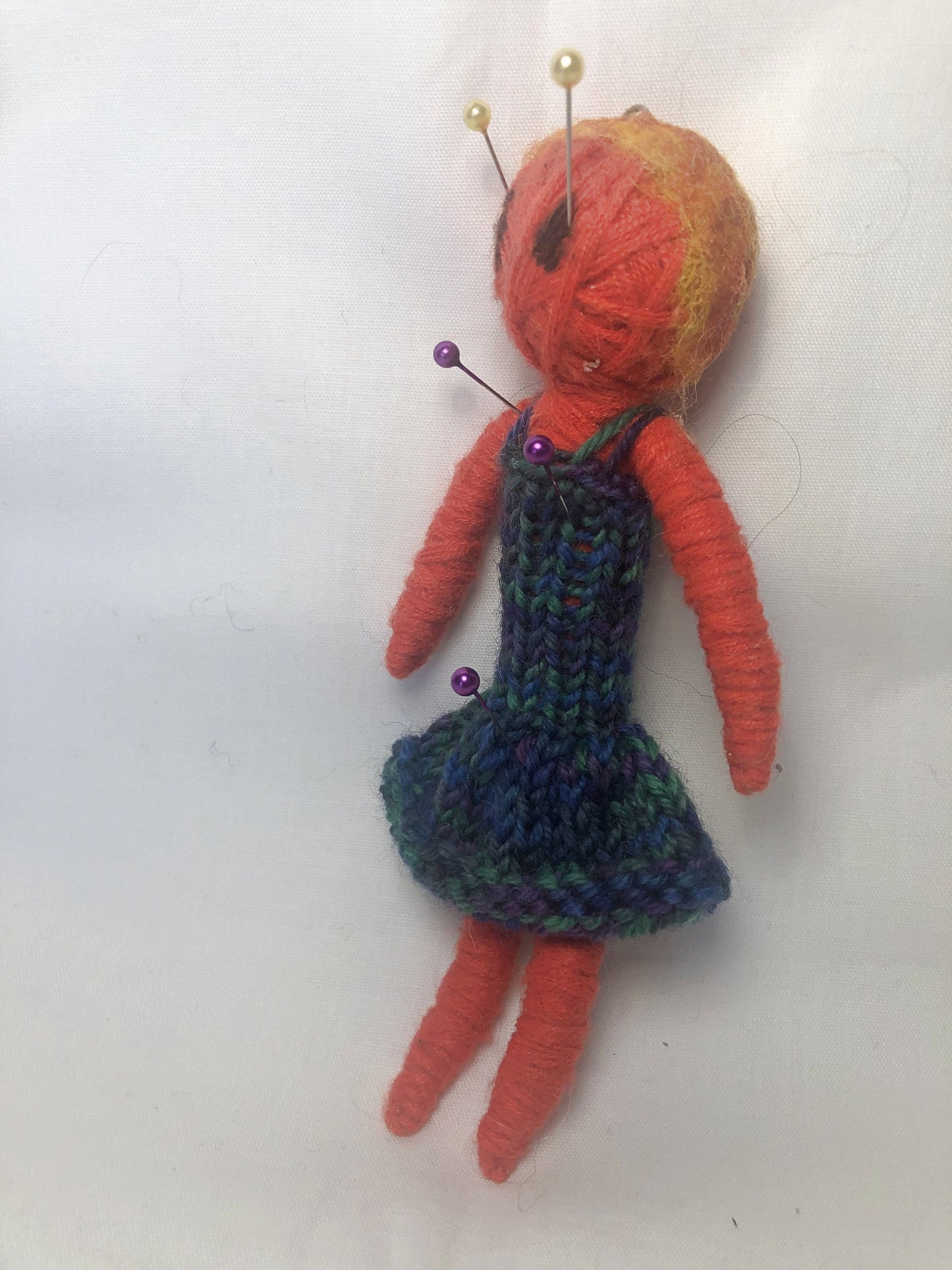 cute voodoo doll, yarn doll