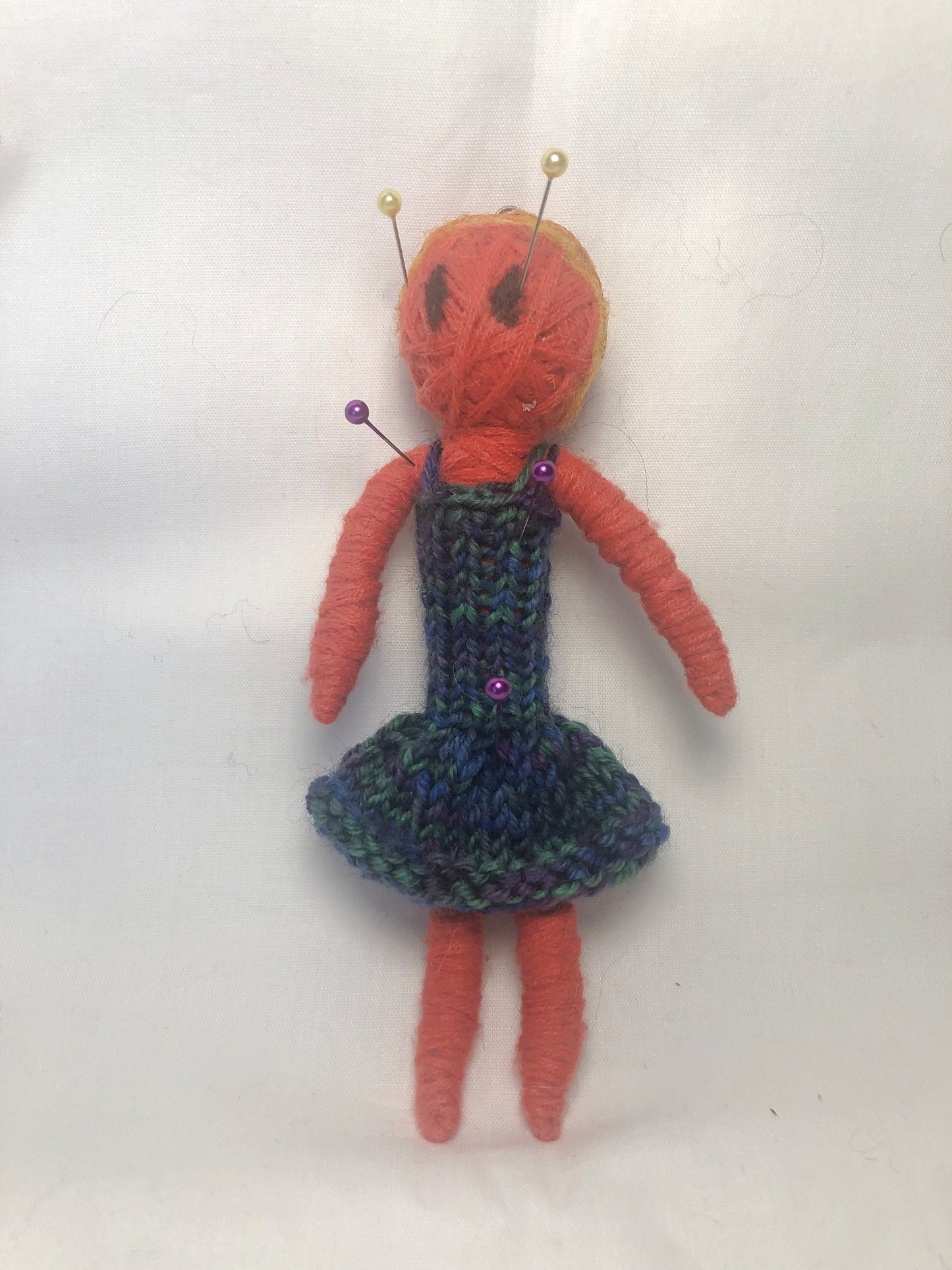 cute voodoo doll, yarn doll