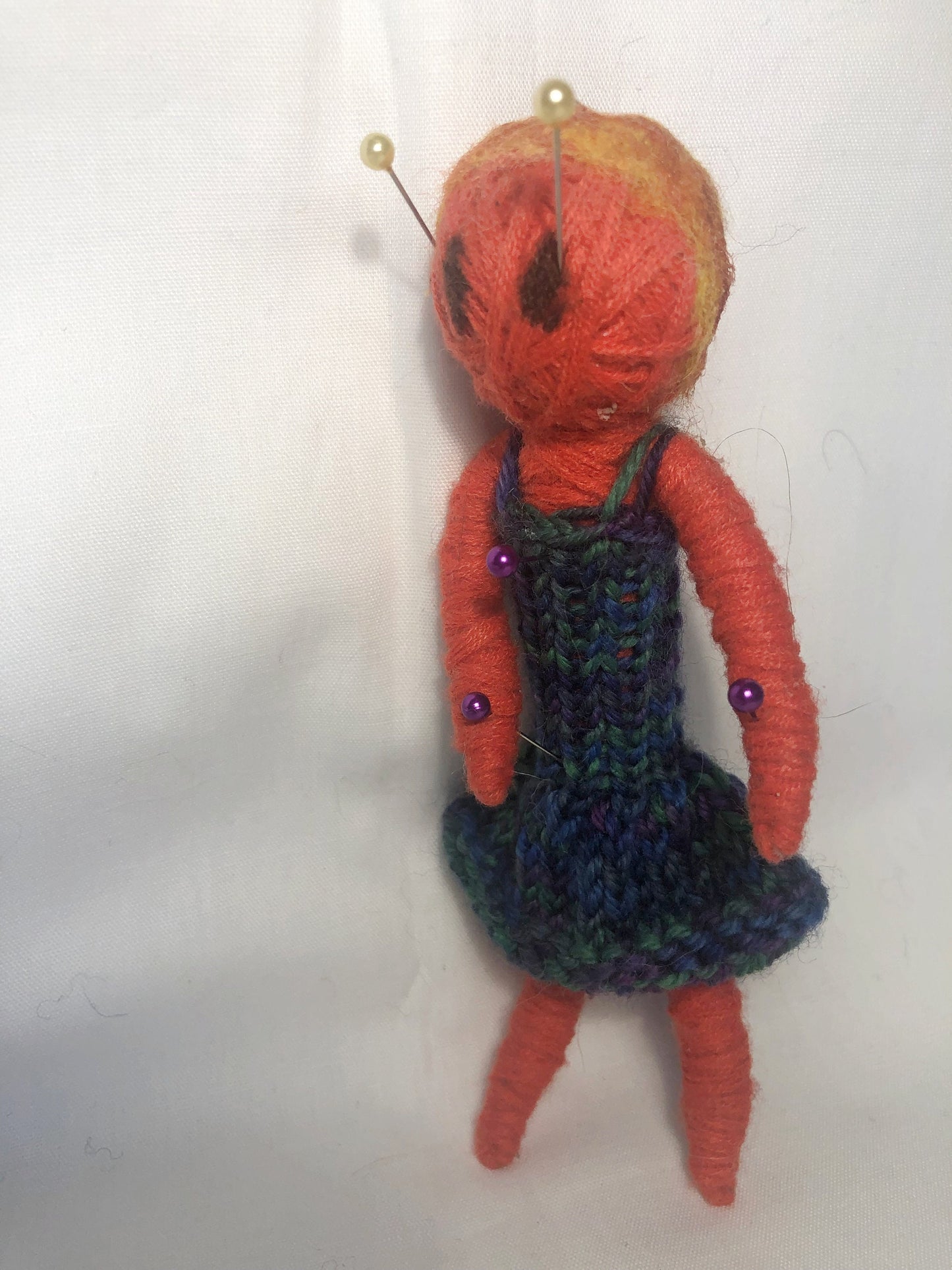 cute voodoo doll, yarn doll