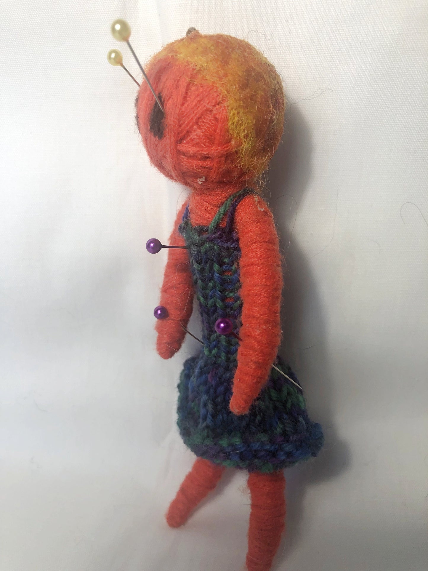 cute voodoo doll, yarn doll