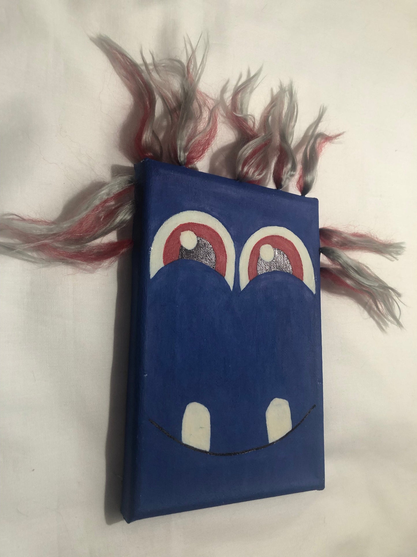 mixed painting, nursery, monster, cute monster