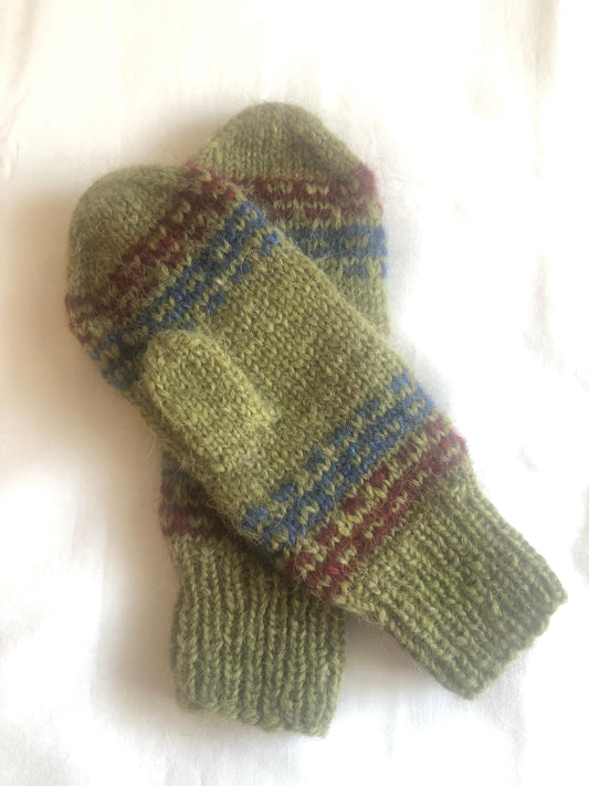 Warm Icelandic wool mittens, sheep wool mittens