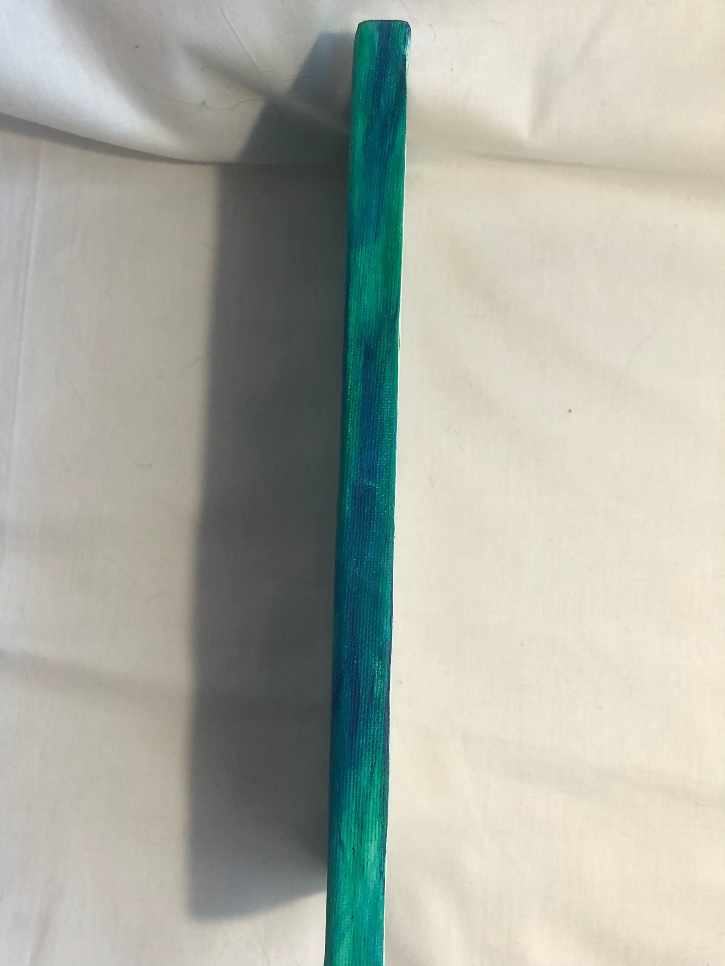 Green/blue abstract painting, acrylic painting