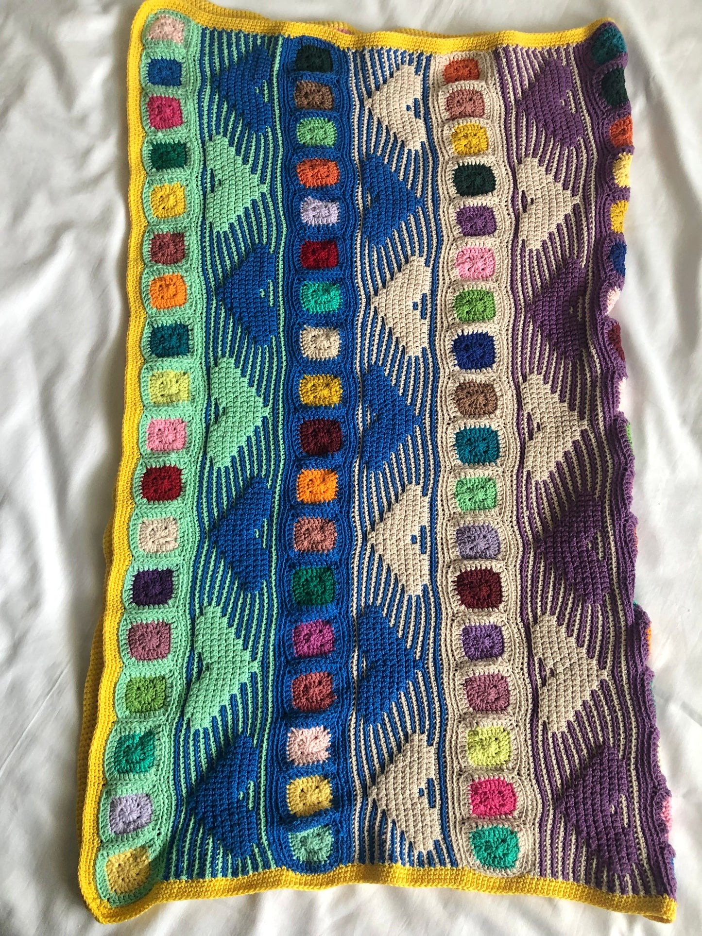 Ultra-Soft Cotton Crochet Nursery Blanket – Perfectly Suited for Stroller