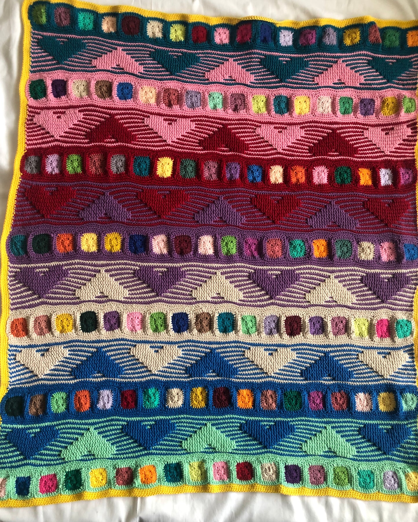 Ultra-Soft Cotton Crochet Nursery Blanket – Perfectly Suited for Stroller