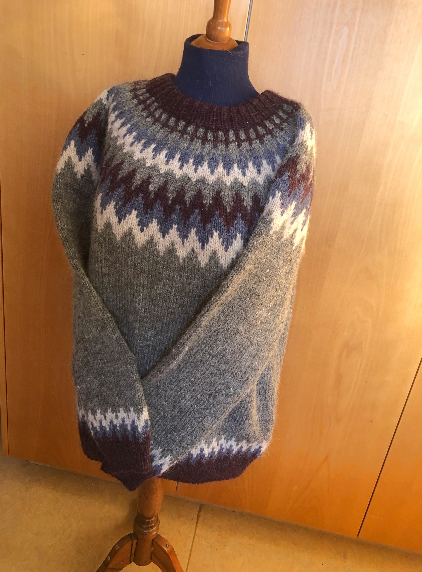 Icelandic wool sweater/jumper. Traditional Icelandic sweater