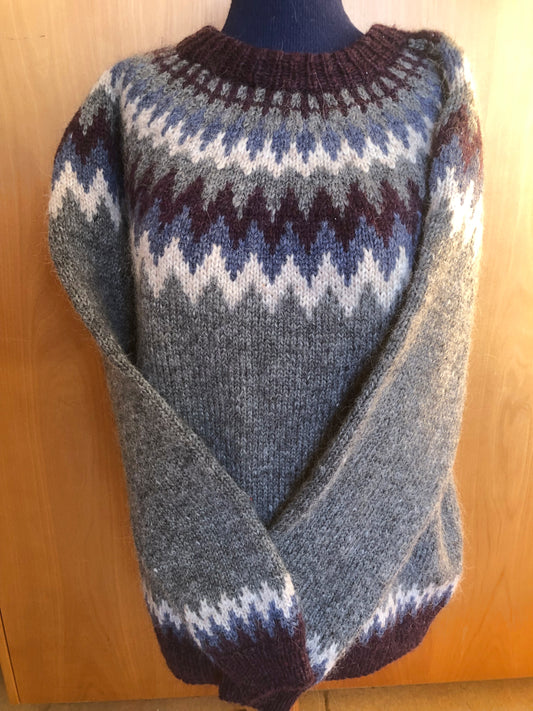 Icelandic wool sweater/jumper. Traditional Icelandic sweater