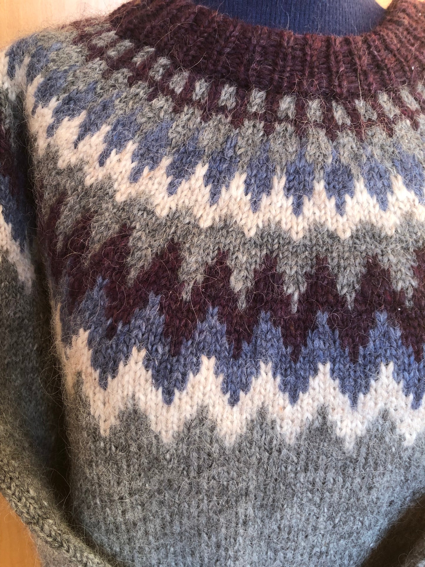 Icelandic wool sweater/jumper. Traditional Icelandic sweater
